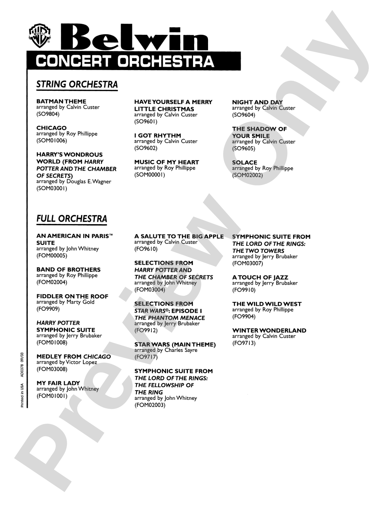 Have Yourself a Merry Little Christmas: Full Orchestra Conductor Score & Parts