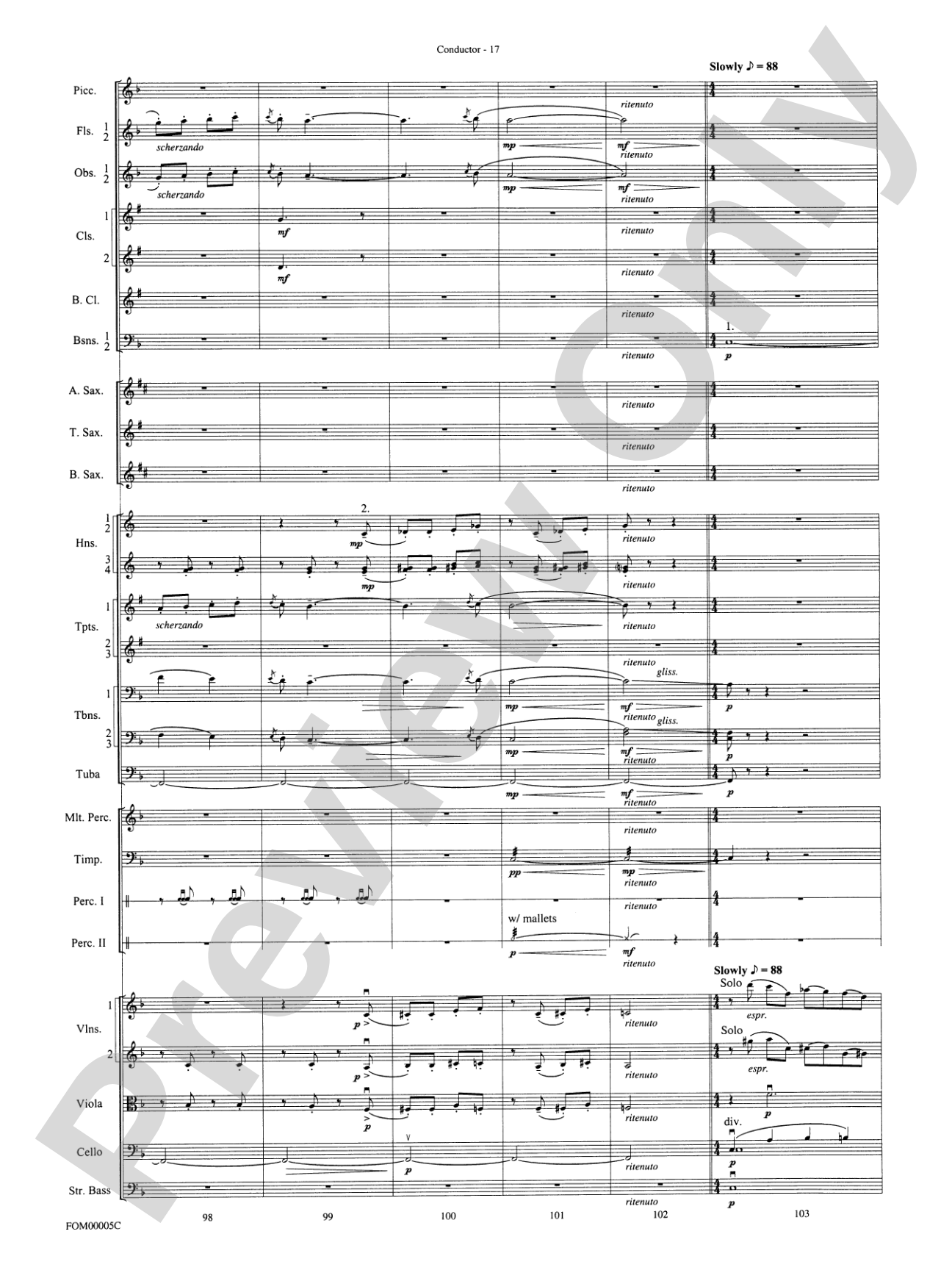 An American in Paris Suite: Full Orchestra Conductor Score & Parts