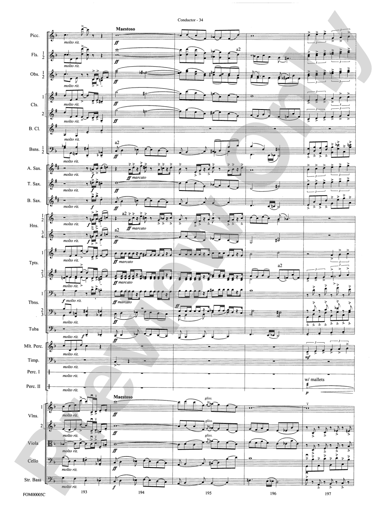 An American in Paris Suite: Full Orchestra Conductor Score & Parts