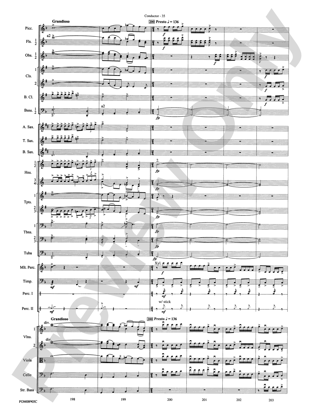 An American in Paris Suite: Full Orchestra Conductor Score & Parts
