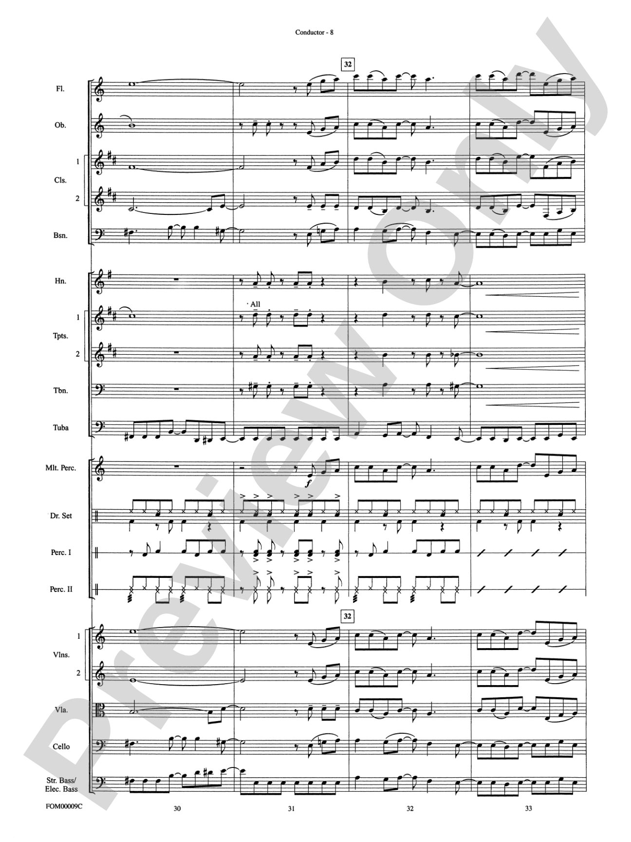 Smooth: Full Orchestra Conductor Score & Parts