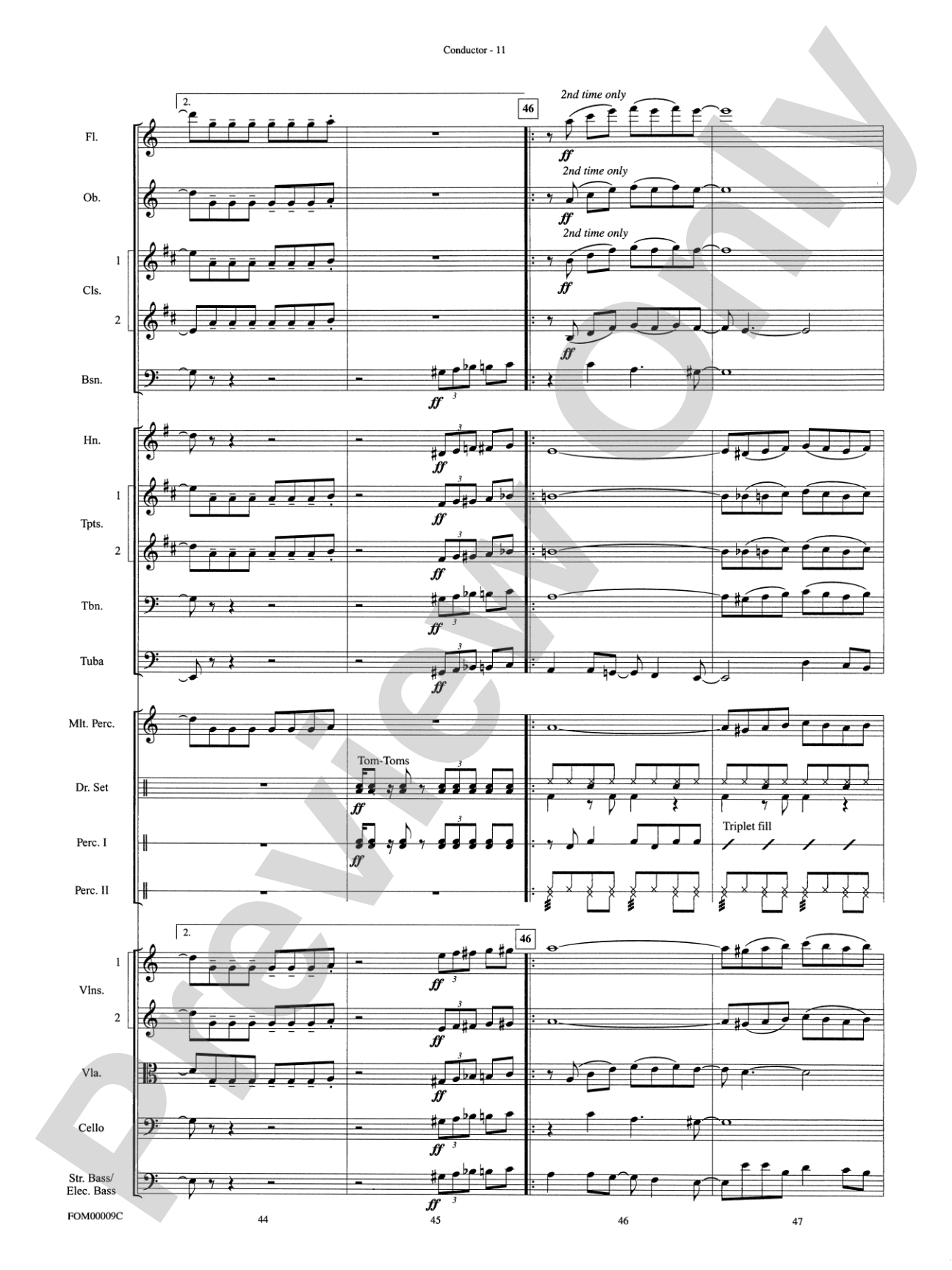 Smooth: Full Orchestra Conductor Score & Parts
