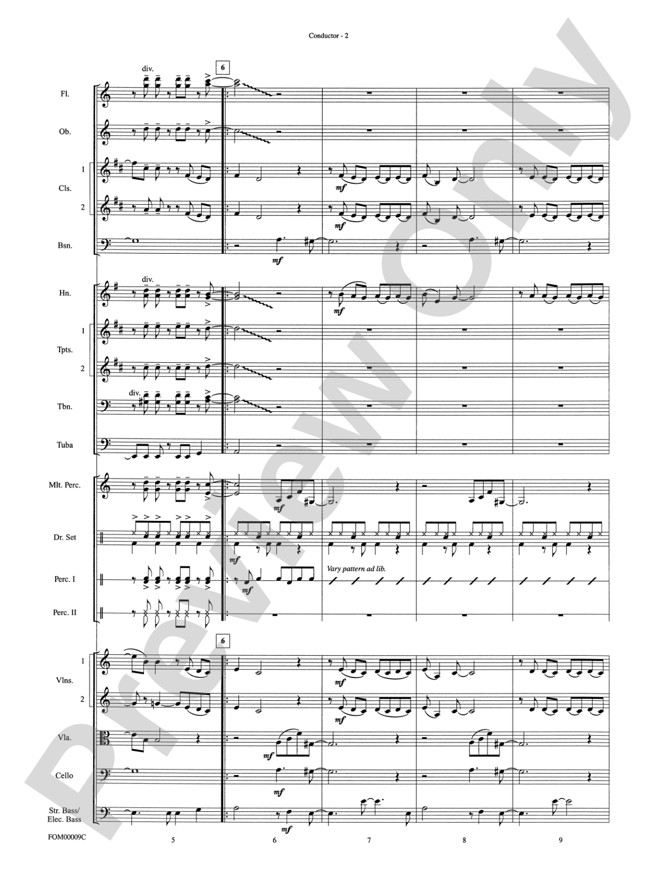 Smooth: Full Orchestra Conductor Score & Parts