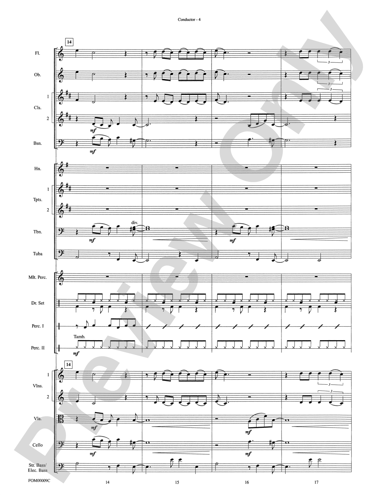 Smooth: Full Orchestra Conductor Score & Parts