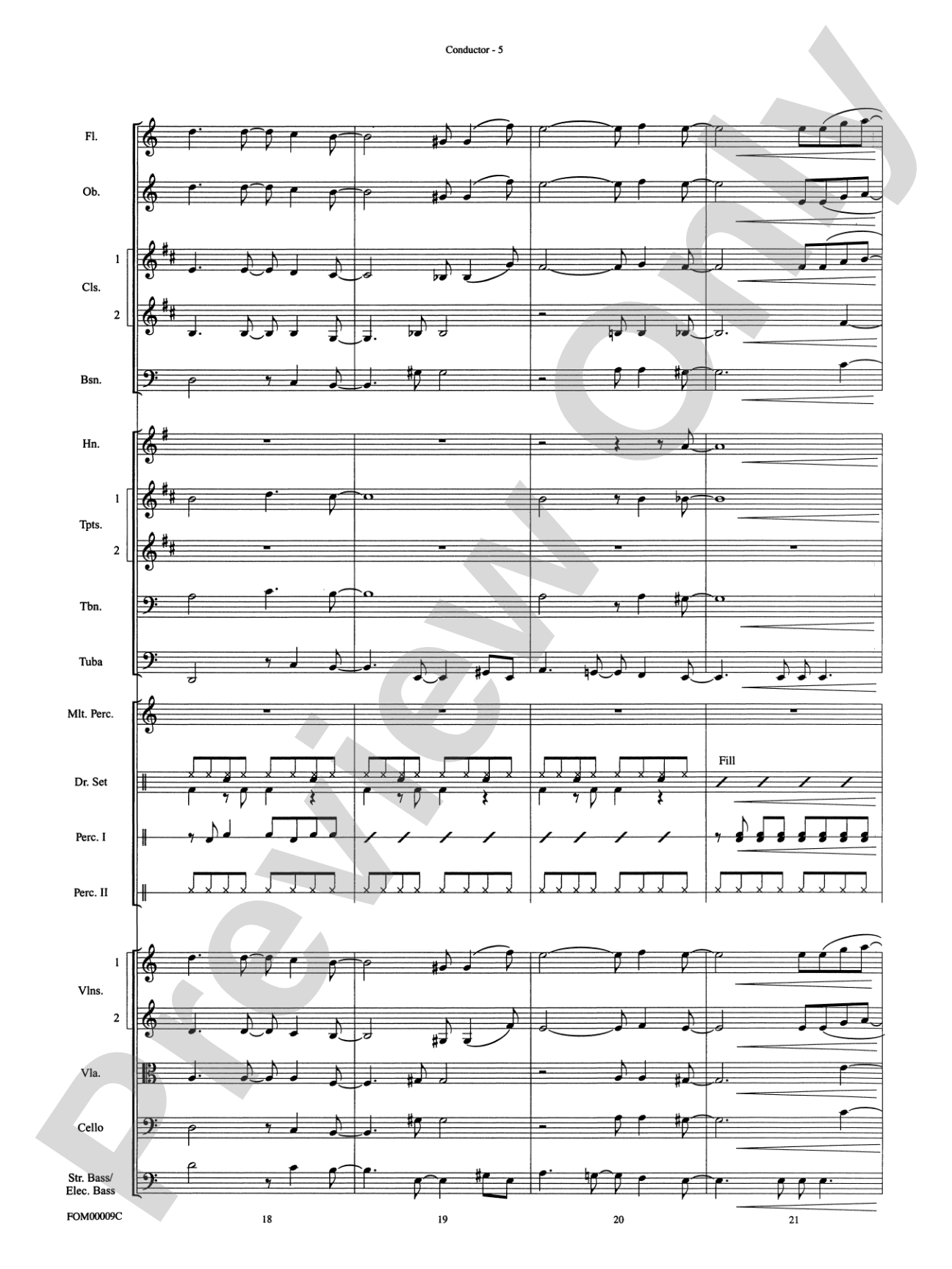 Smooth: Full Orchestra Conductor Score & Parts