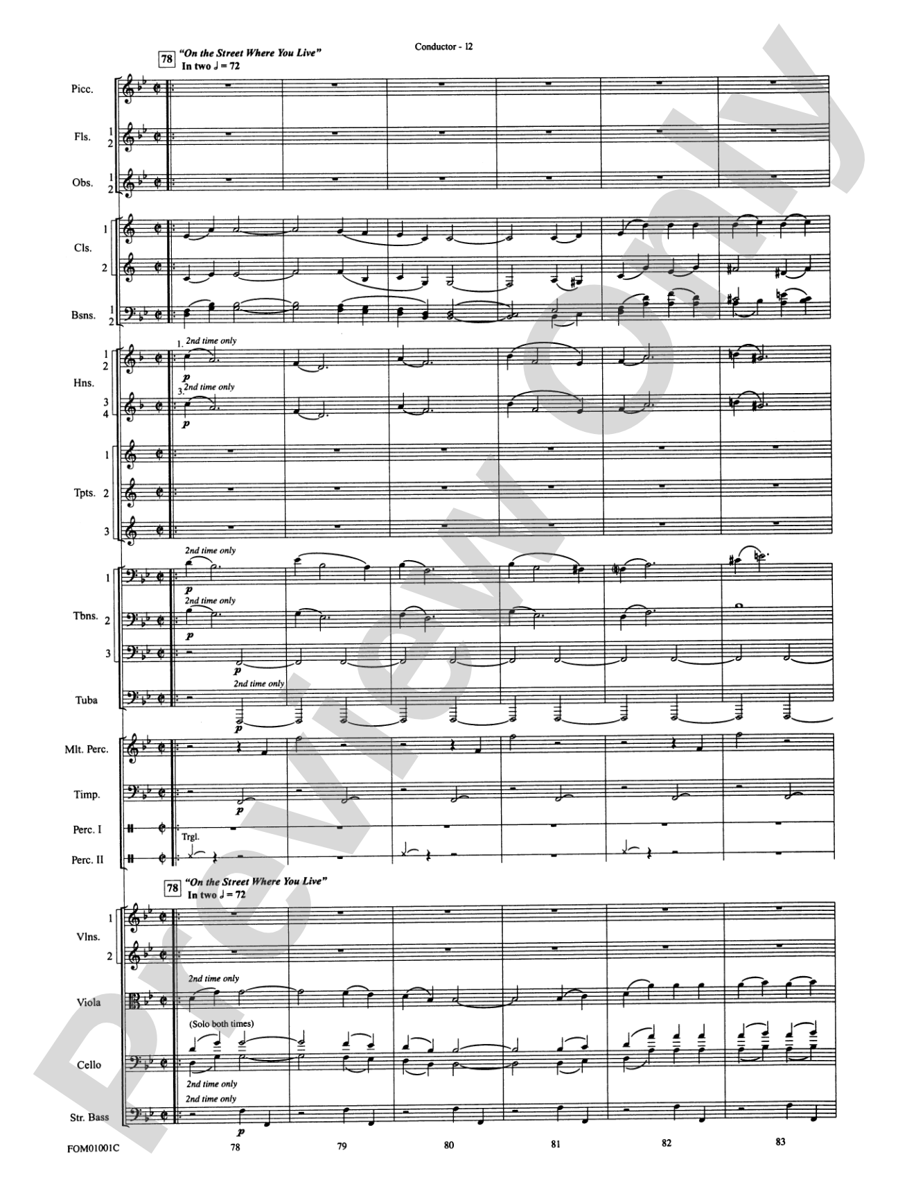 My Fair Lady (Medley): Full Orchestra Conductor Score & Parts