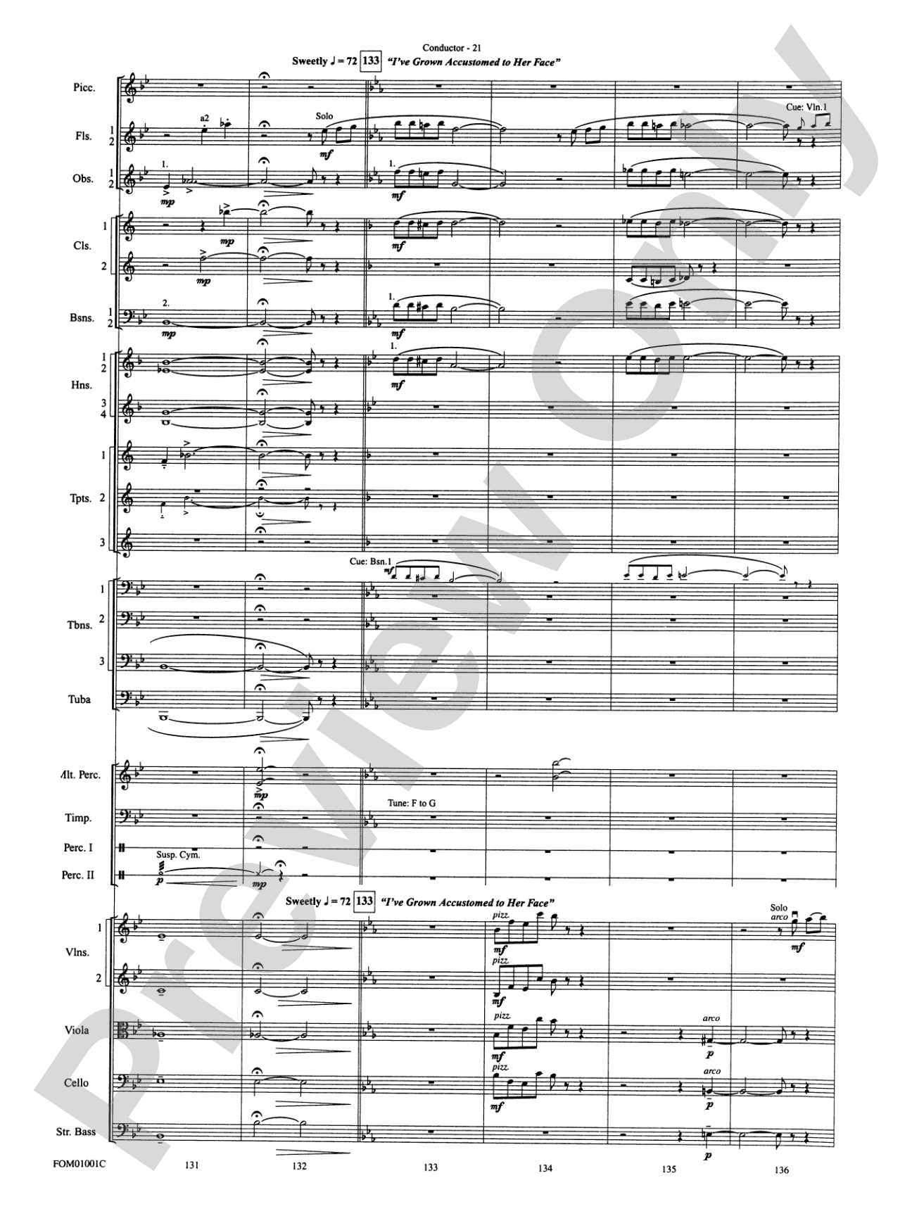 My Fair Lady (Medley): Full Orchestra Conductor Score & Parts