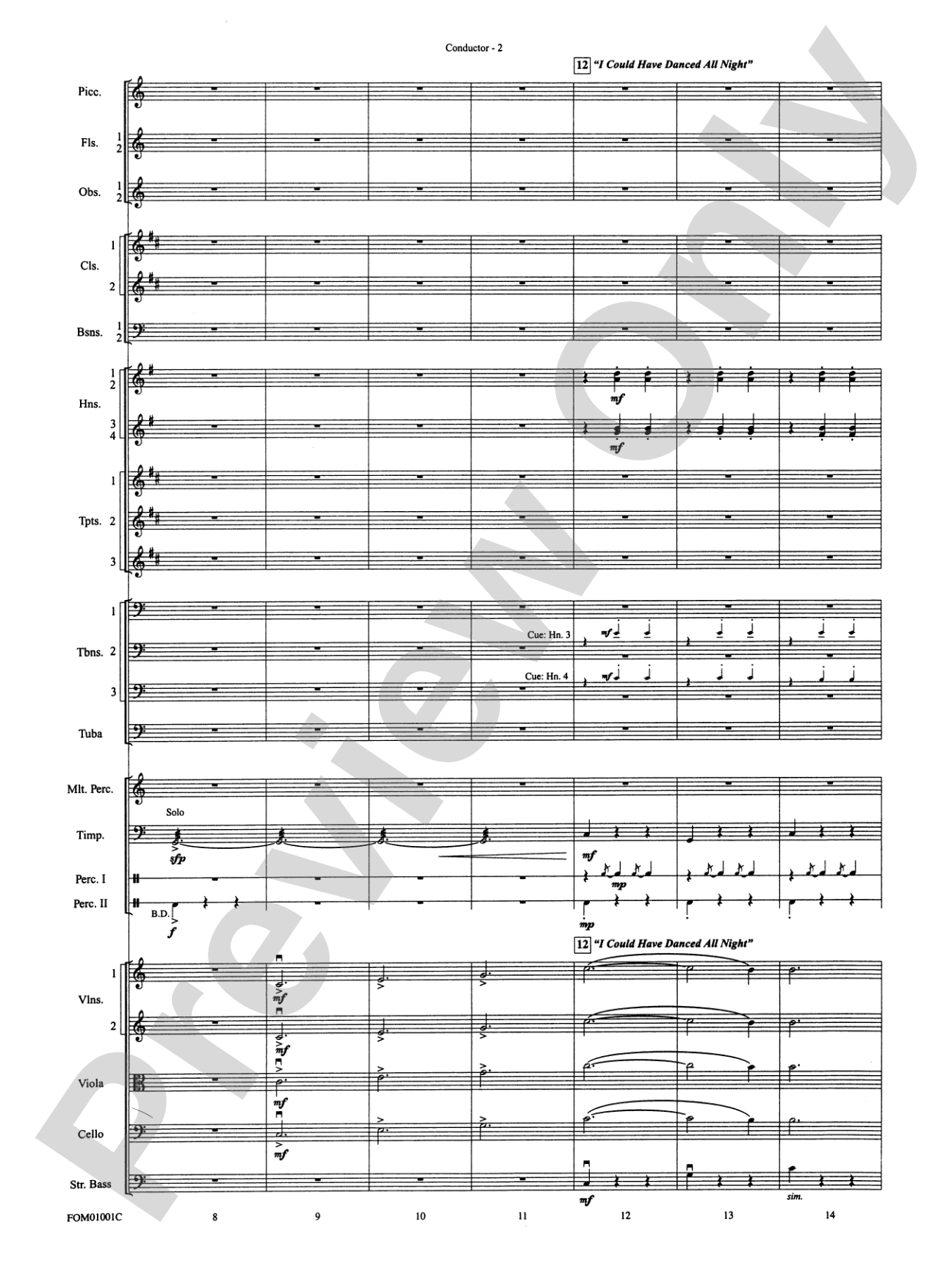 My Fair Lady (Medley): Full Orchestra Conductor Score & Parts