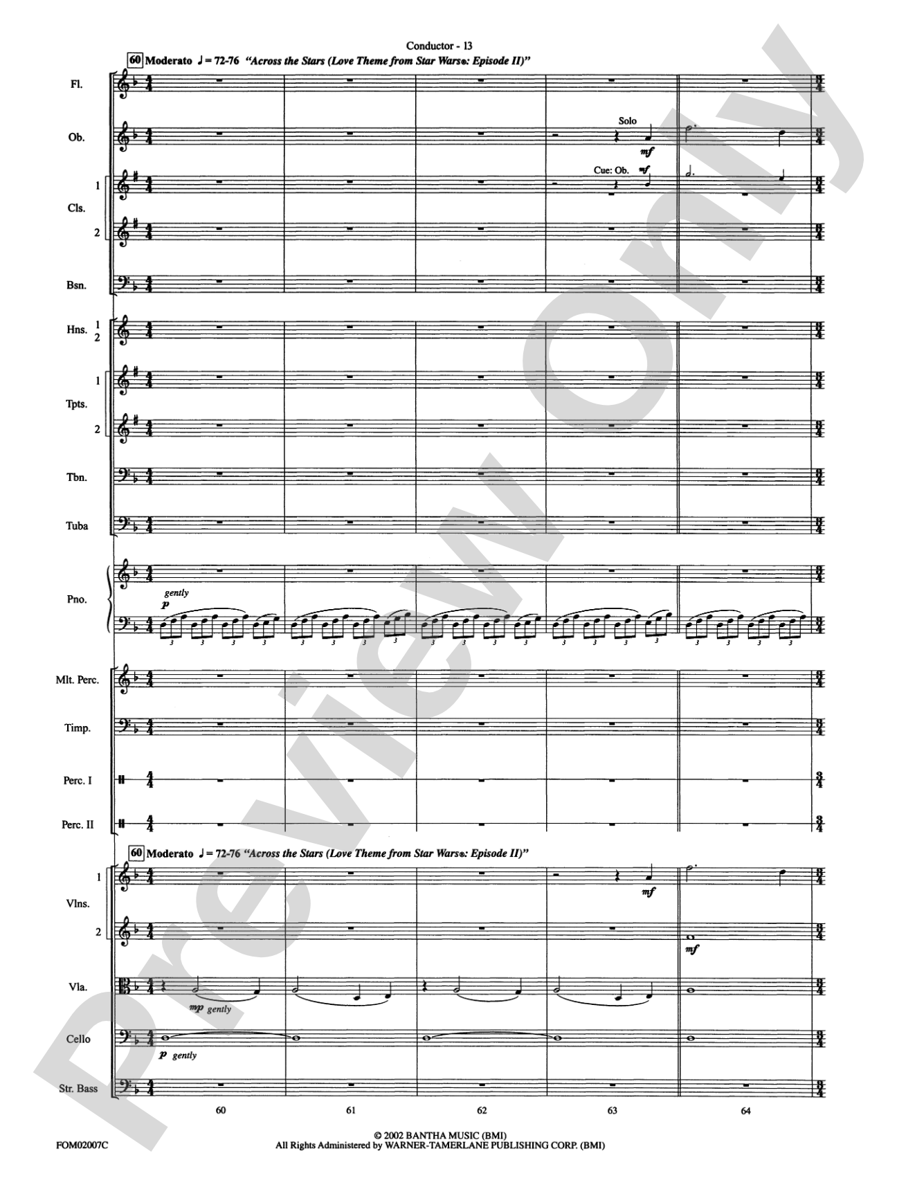 Star Wars®: Episode II Attack of the Clones: Full Orchestra Conductor Score & Parts