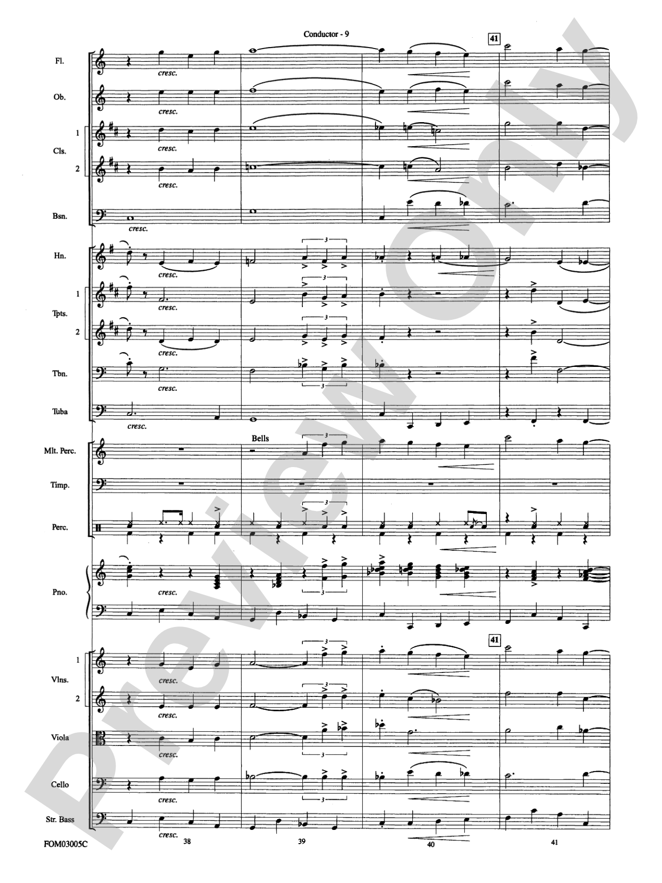 New York, New York, Theme from: Full Orchestra Conductor Score & Parts