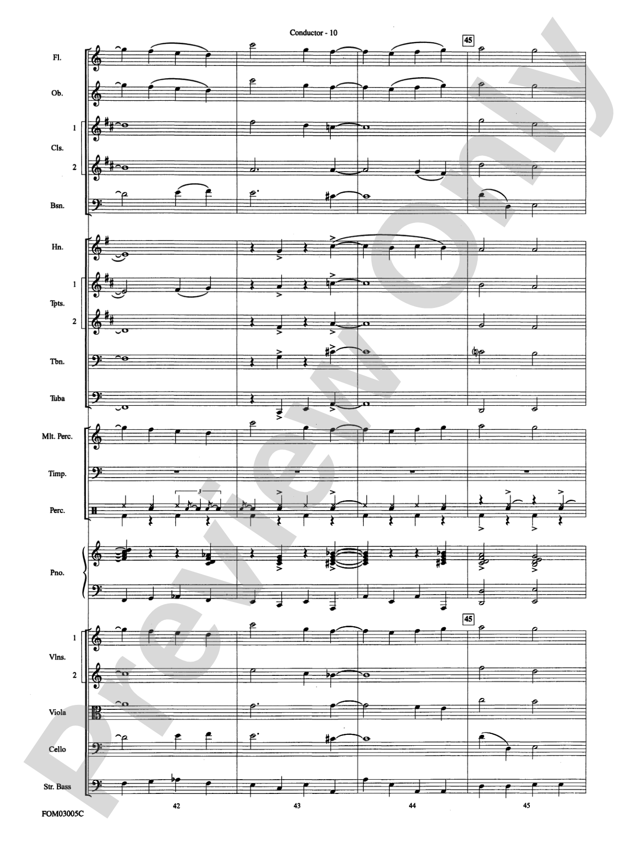 New York, New York, Theme from: Full Orchestra Conductor Score & Parts