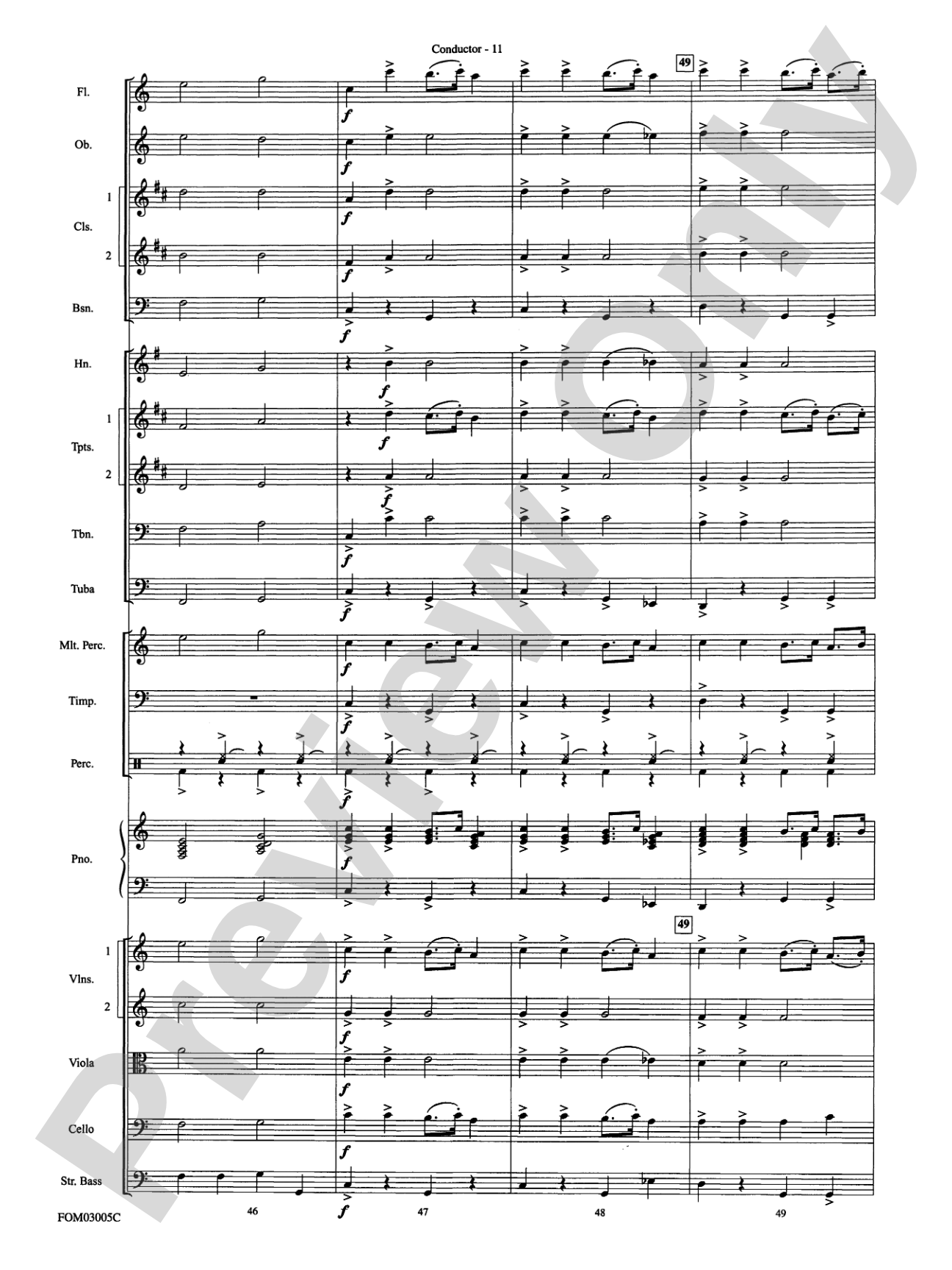 New York, New York, Theme from: Full Orchestra Conductor Score & Parts