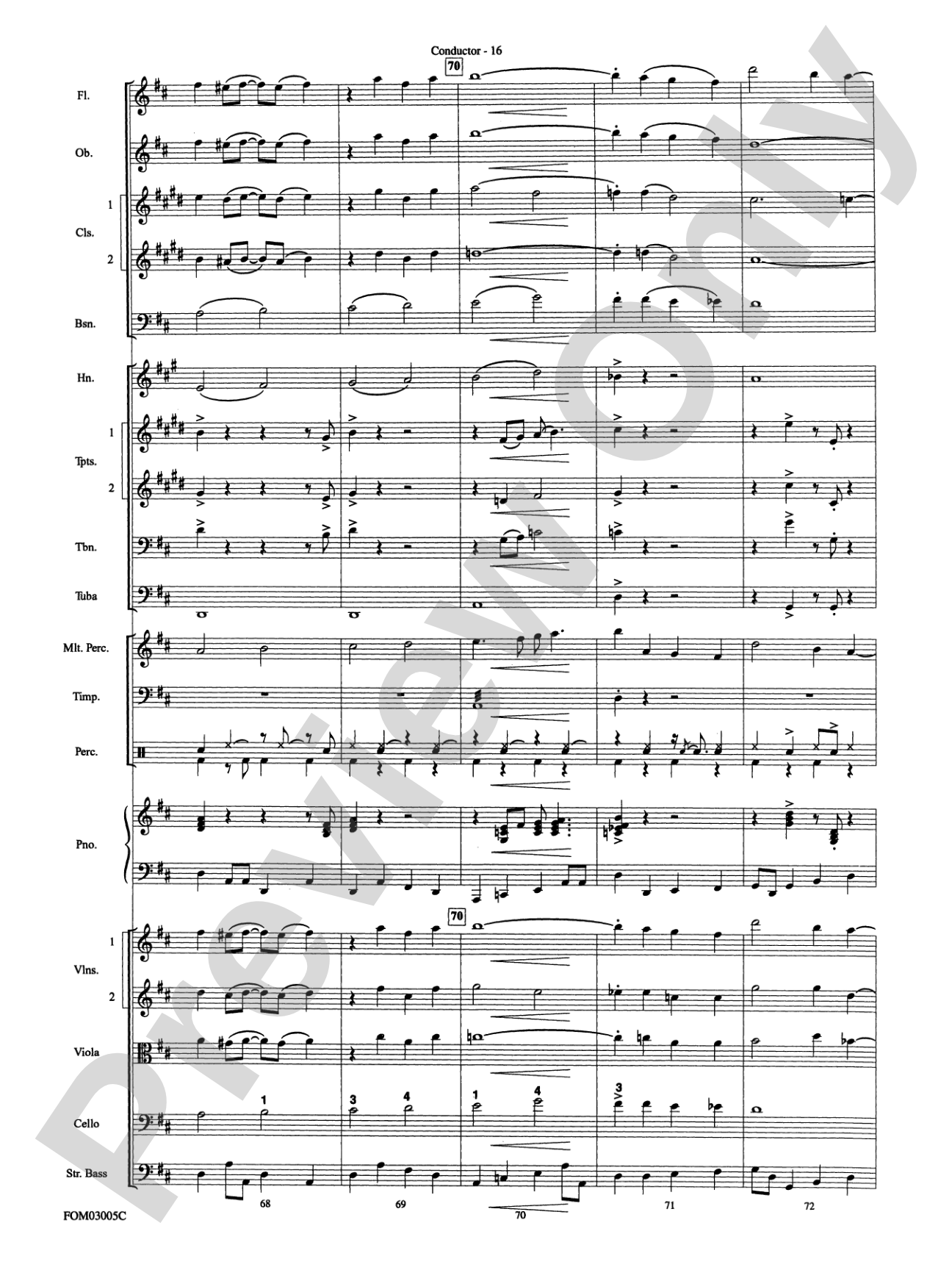 New York, New York, Theme from: Full Orchestra Conductor Score & Parts