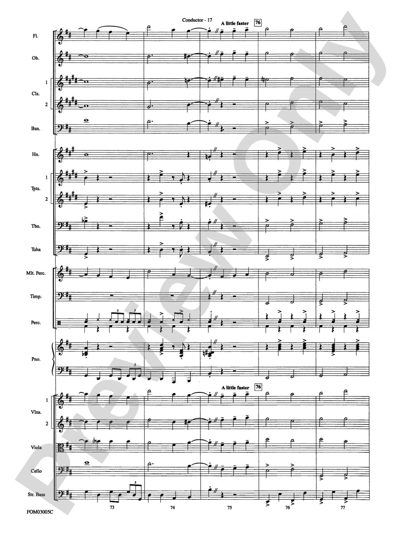 New York, New York, Theme from: Full Orchestra Conductor Score & Parts