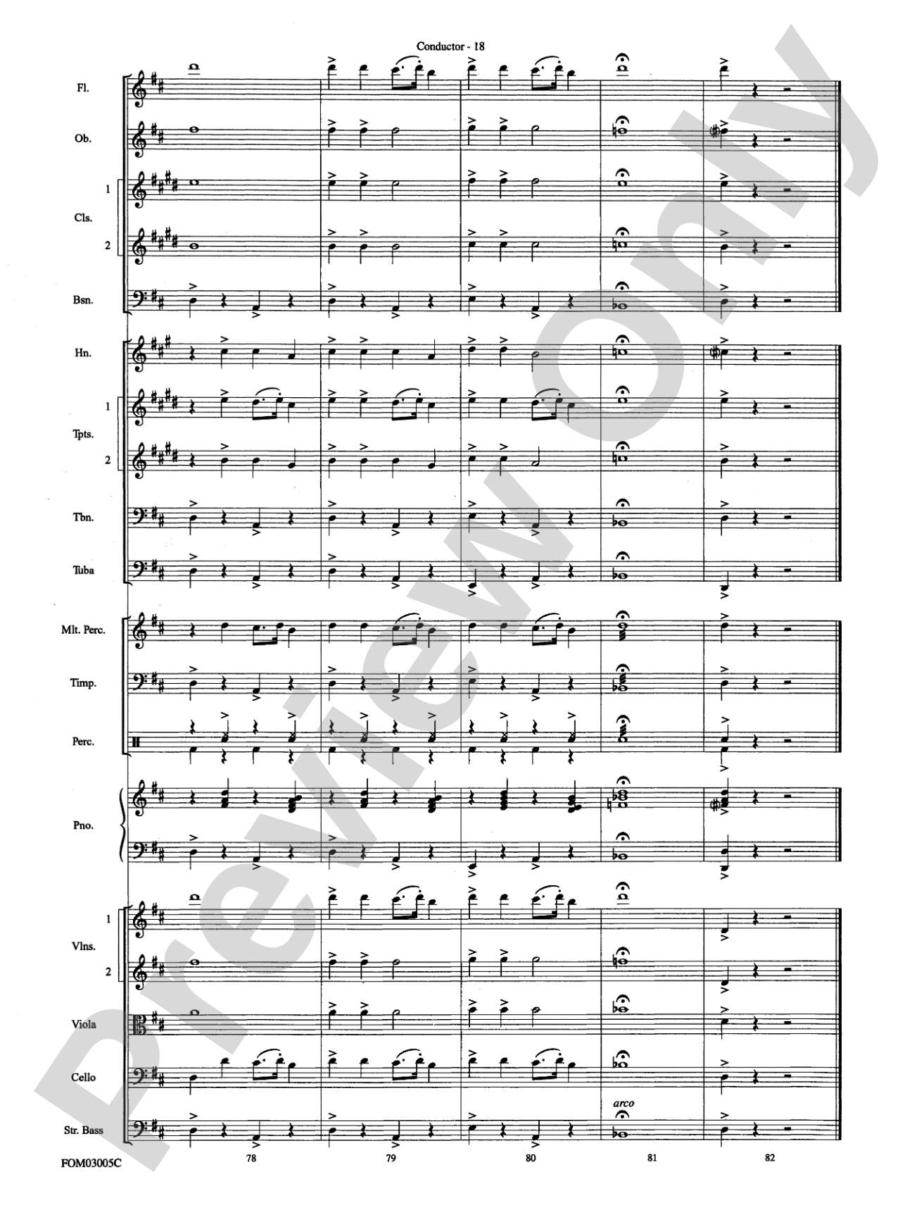 New York, New York, Theme from: Full Orchestra Conductor Score & Parts