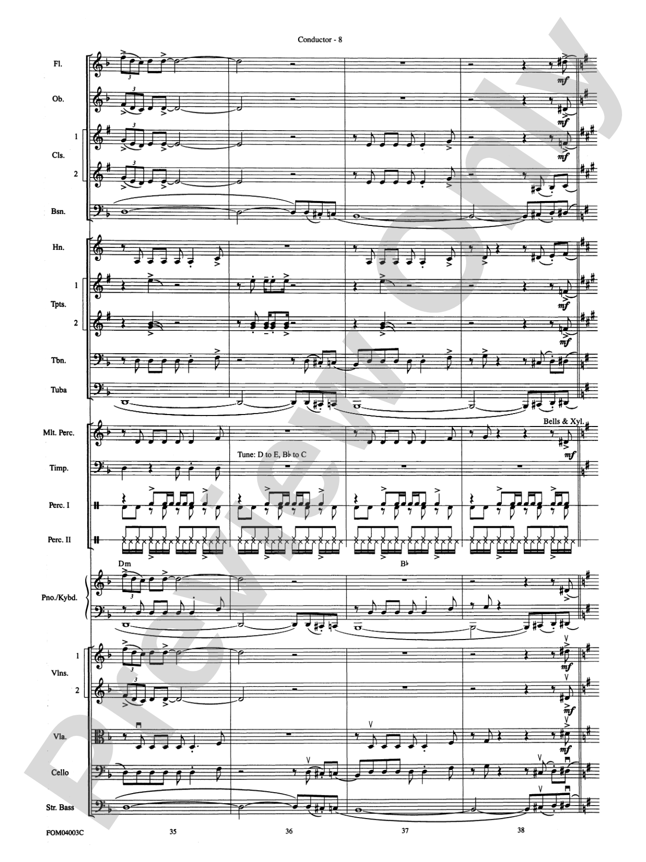 The Pink Panther: Full Orchestra Conductor Score & Parts