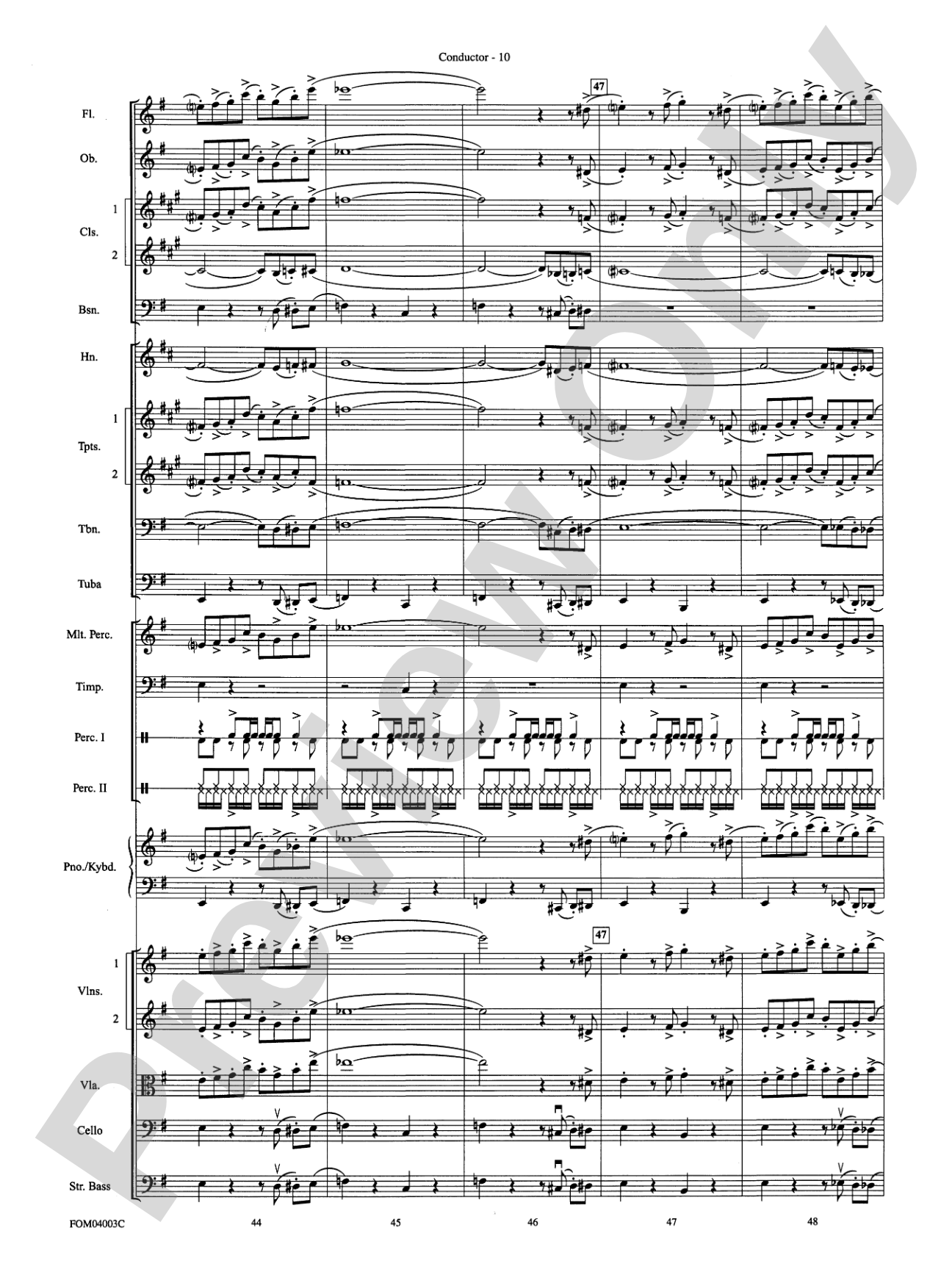 The Pink Panther: Full Orchestra Conductor Score & Parts