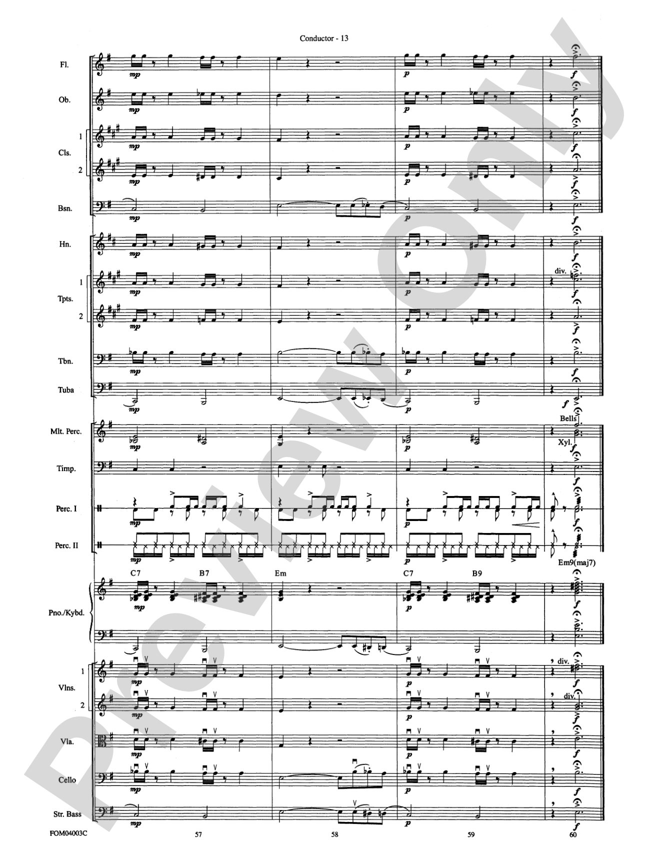 The Pink Panther: Full Orchestra Conductor Score & Parts