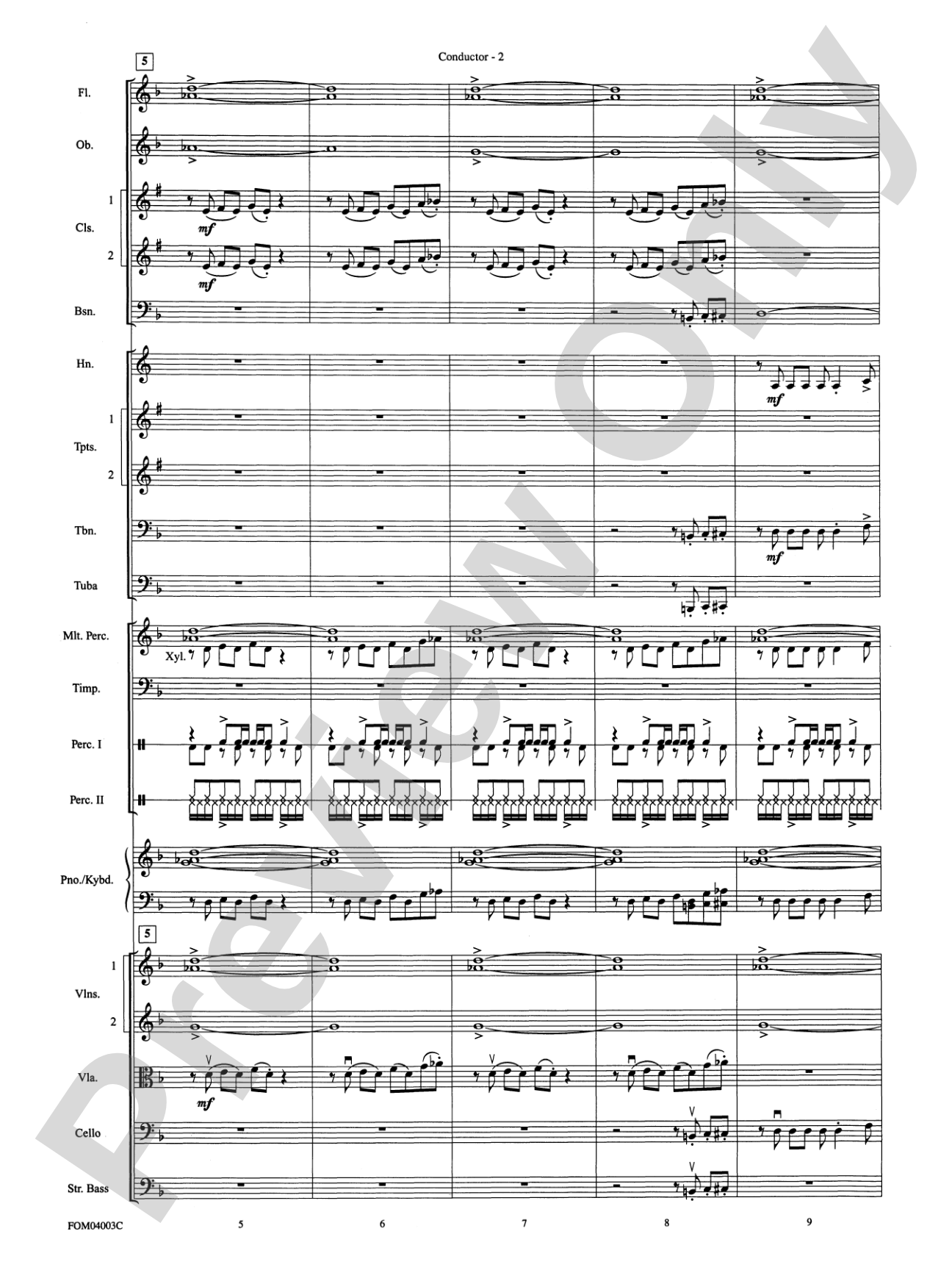 The Pink Panther: Full Orchestra Conductor Score & Parts
