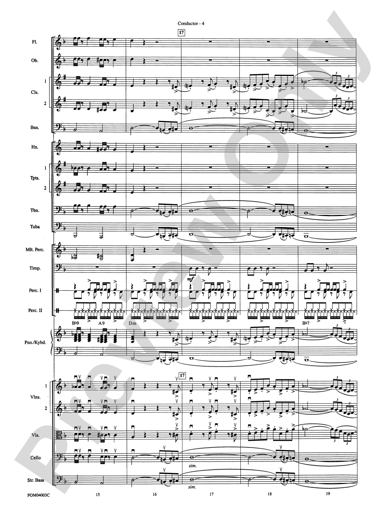 The Pink Panther: Full Orchestra Conductor Score & Parts
