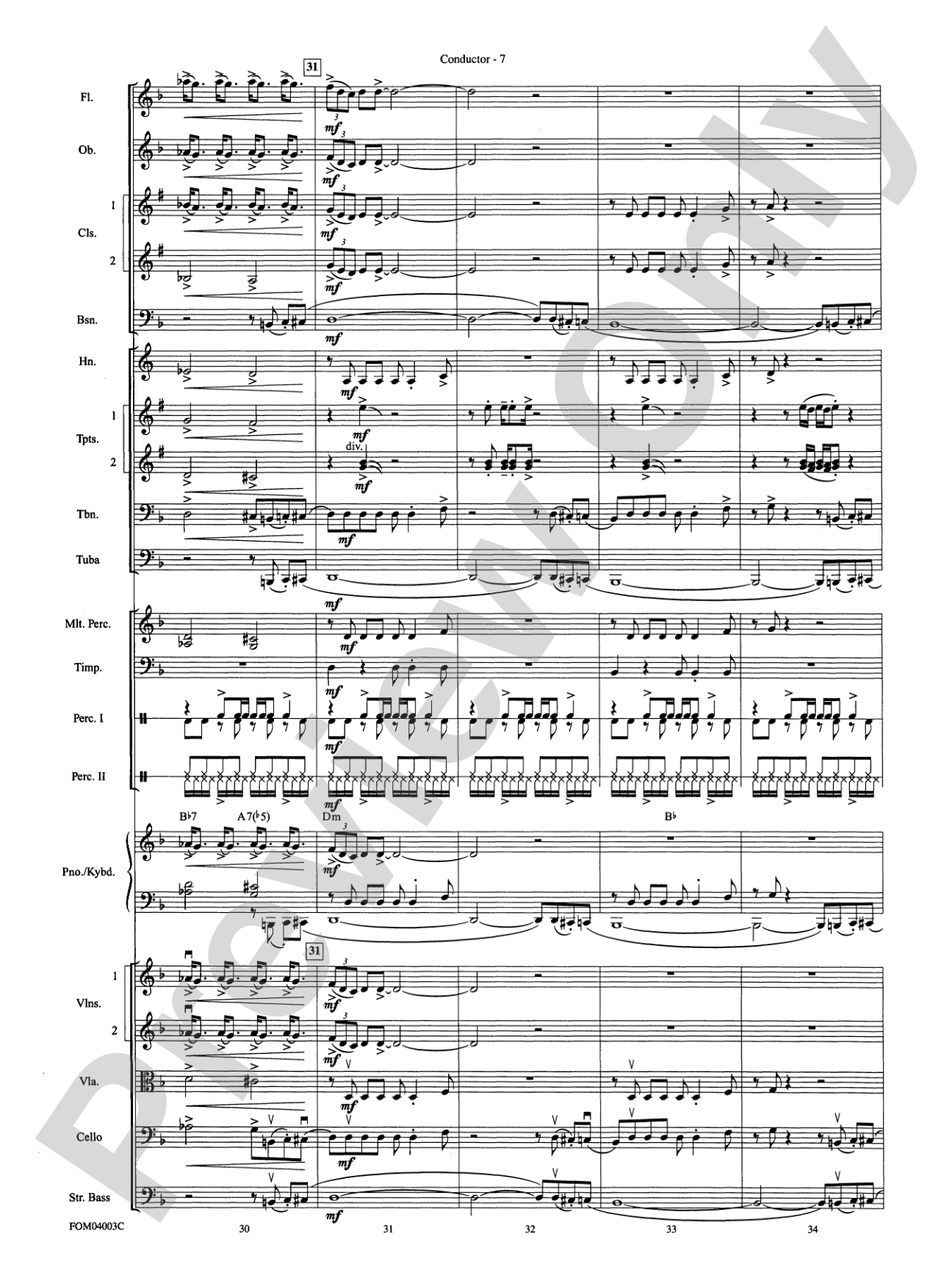 The Pink Panther: Full Orchestra Conductor Score & Parts