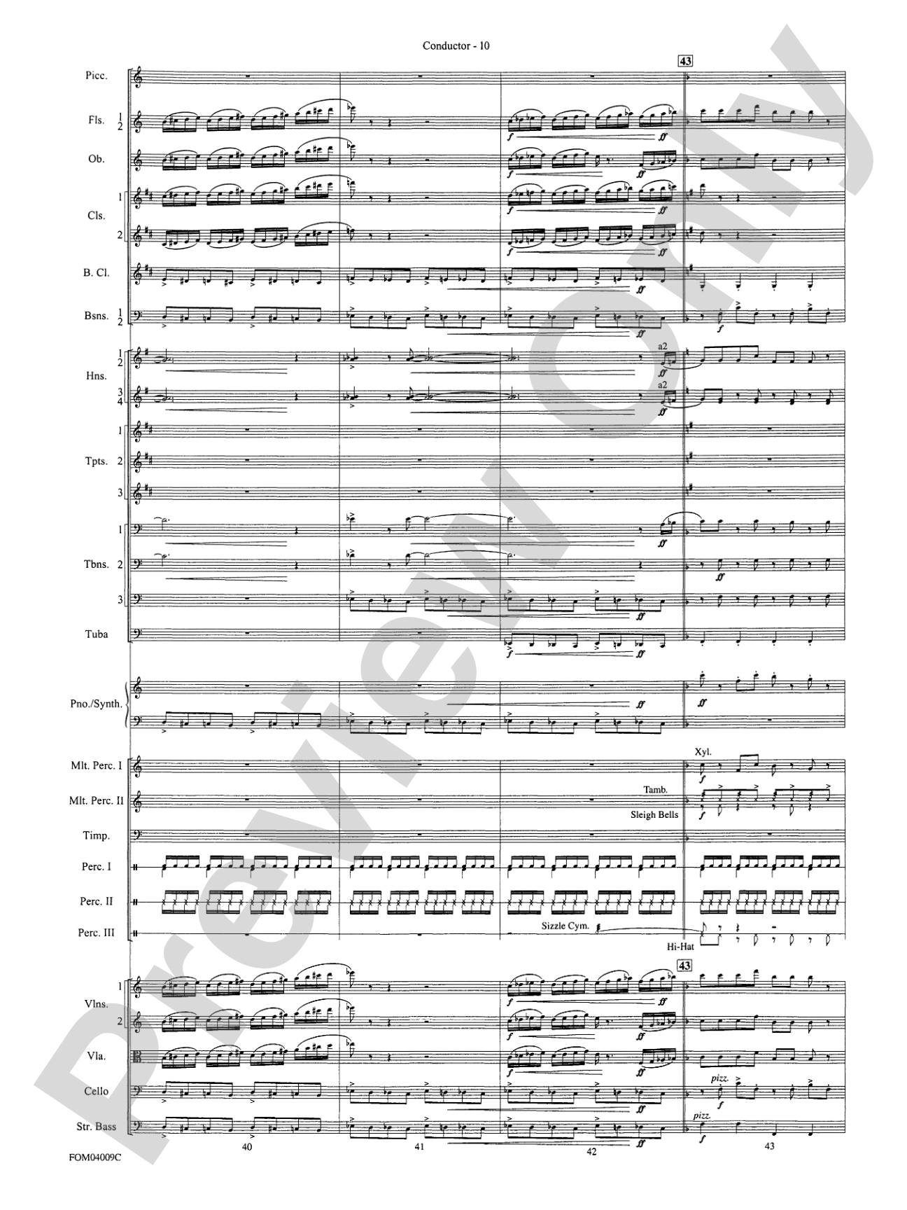 The Polar Express, Concert Suite from: Full Orchestra Conductor Score & Parts