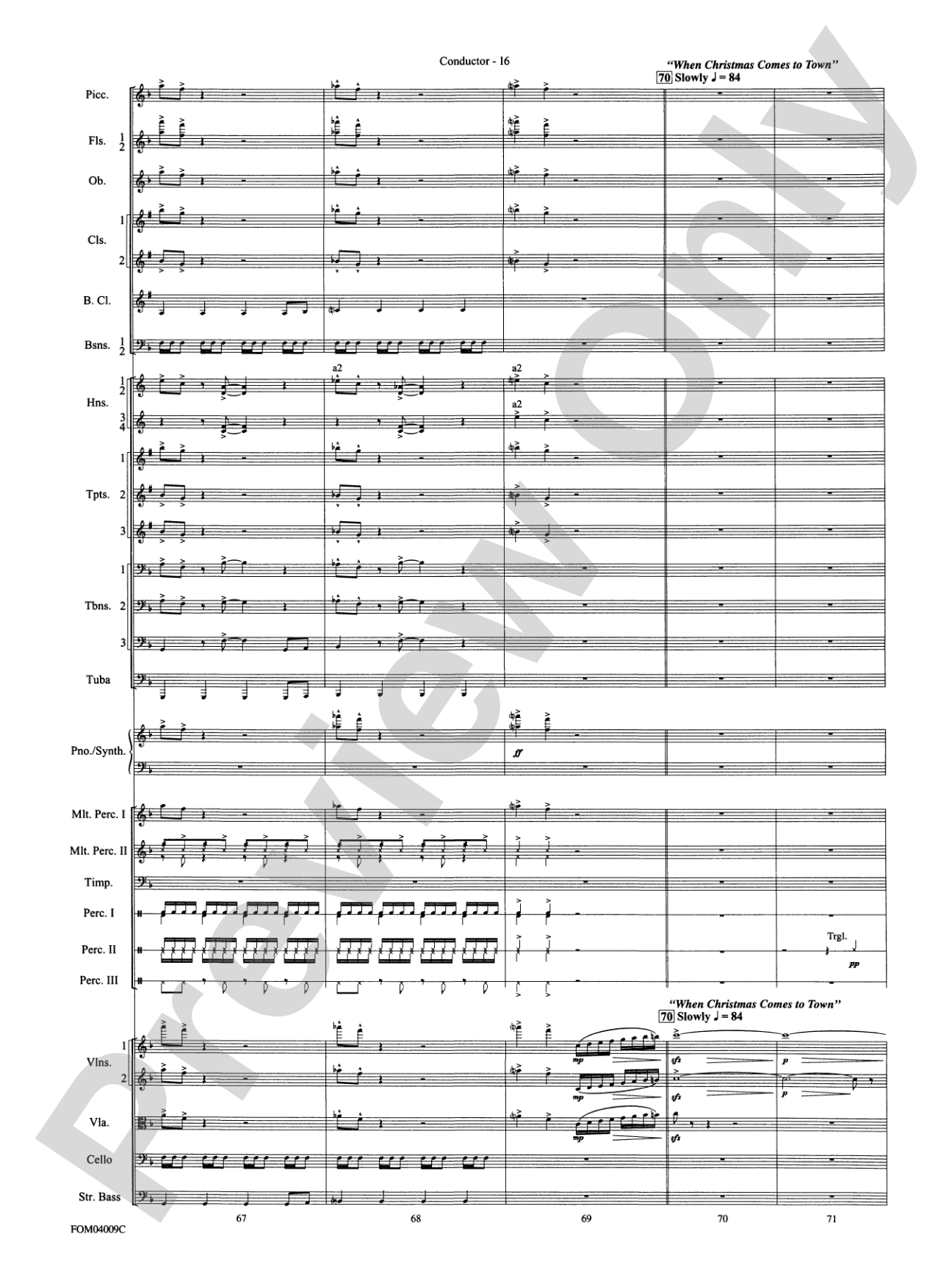 The Polar Express, Concert Suite from: Full Orchestra Conductor Score & Parts