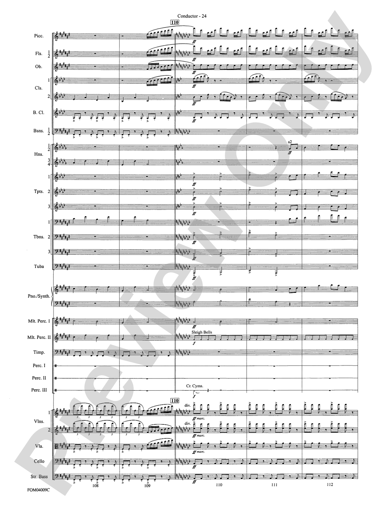The Polar Express, Concert Suite from: Full Orchestra Conductor Score & Parts