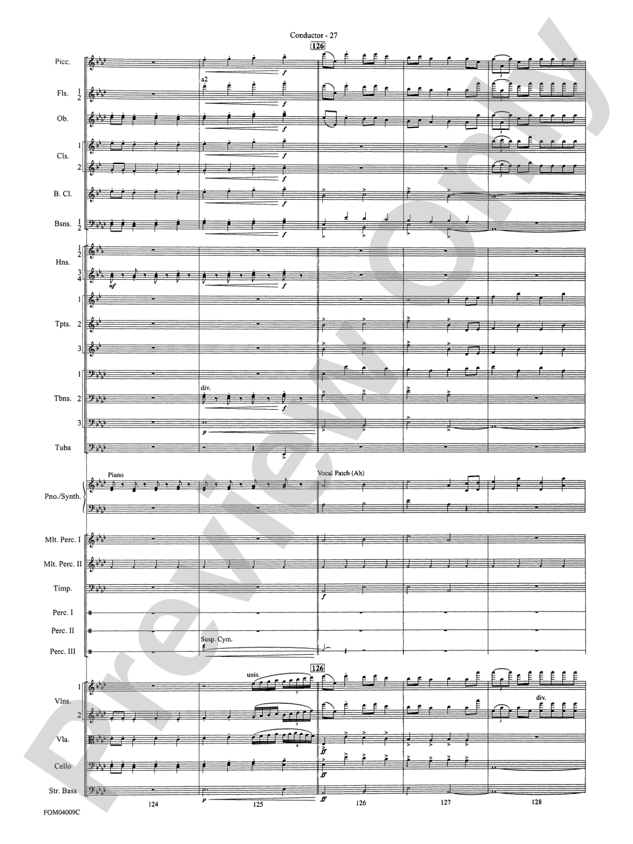 The Polar Express, Concert Suite from: Full Orchestra Conductor Score & Parts