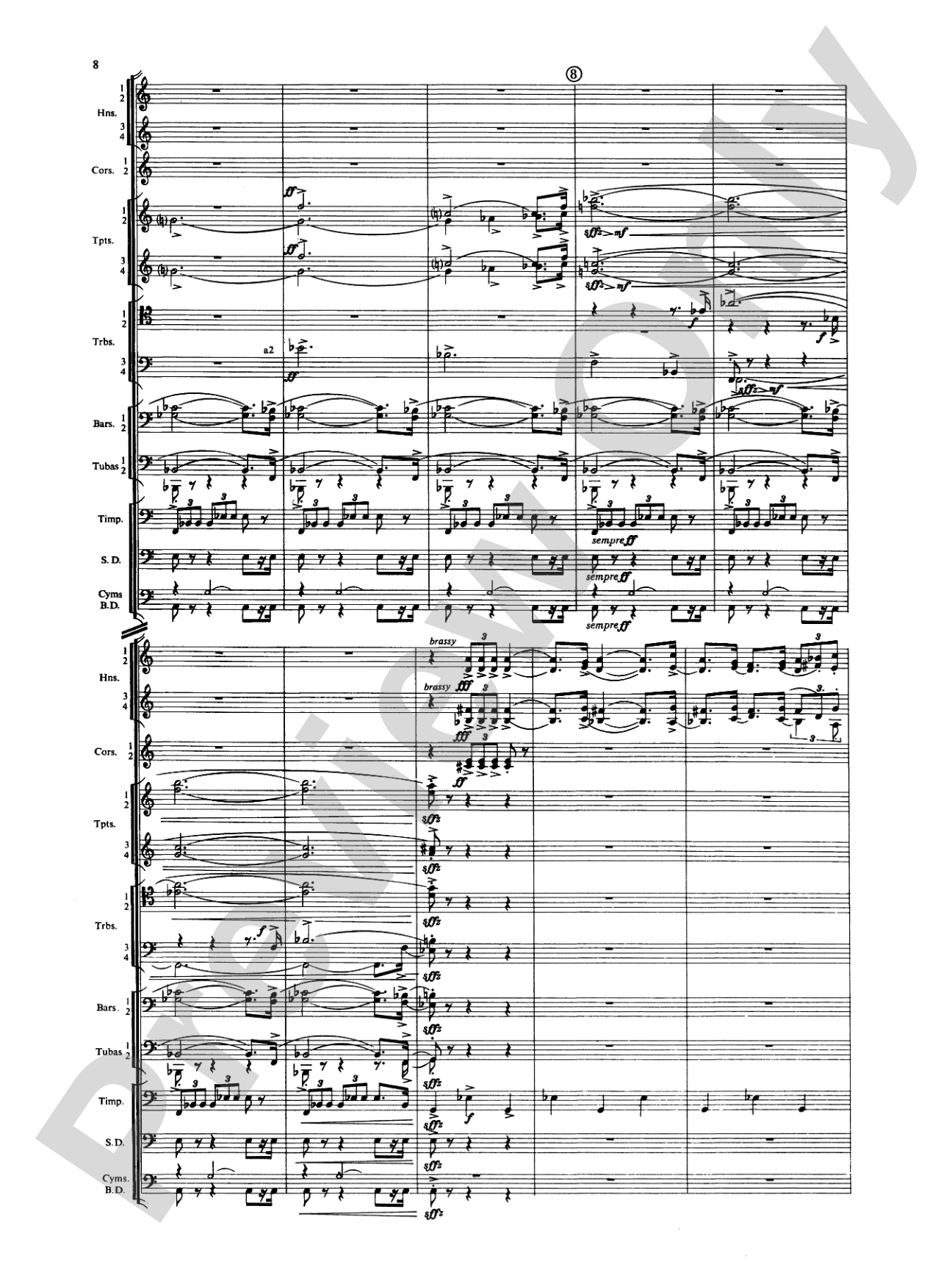 Symphony for Brass and Percussion: Concert Band Conductor Score & Parts