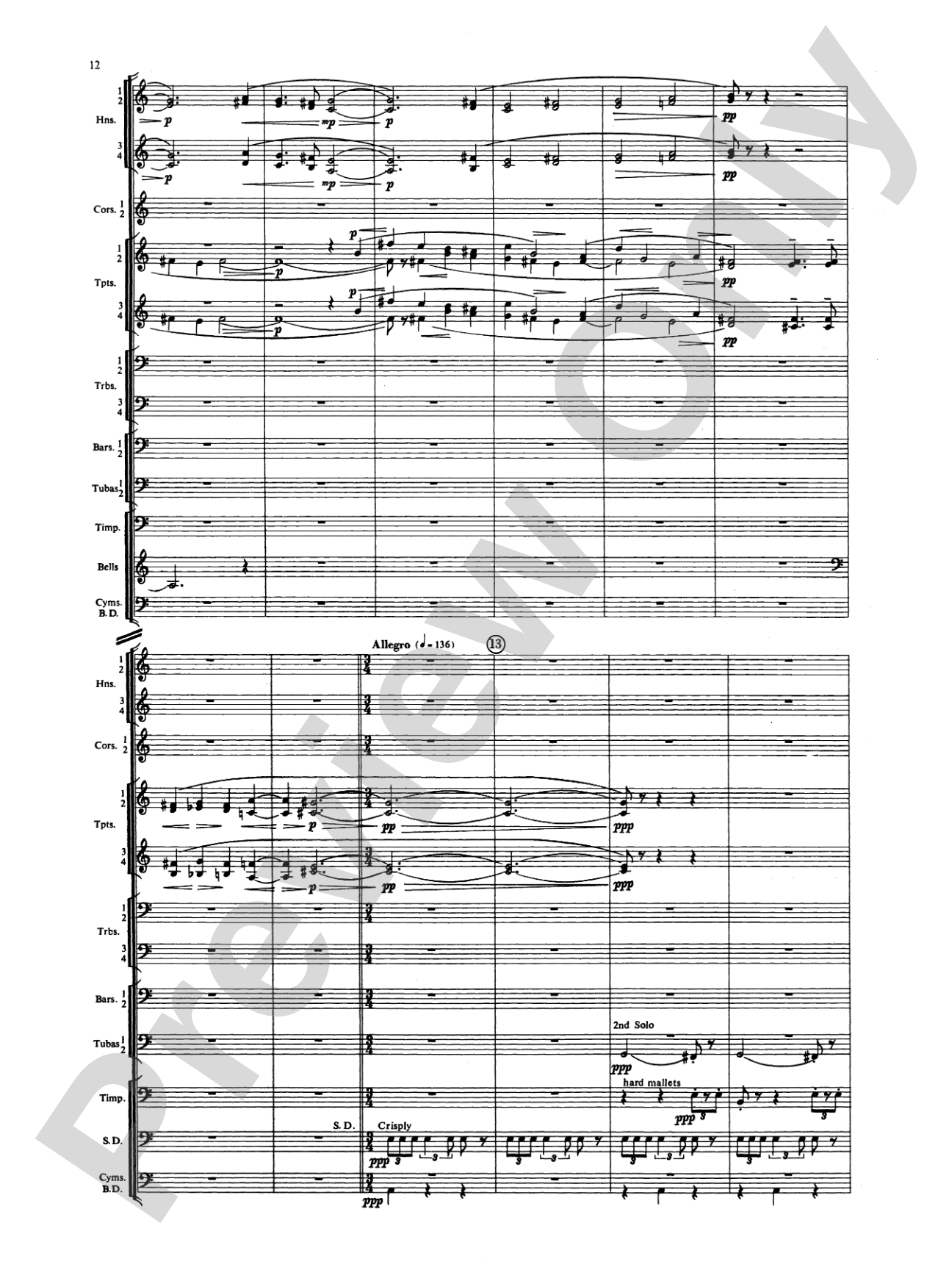 Symphony for Brass and Percussion: Concert Band Conductor Score & Parts