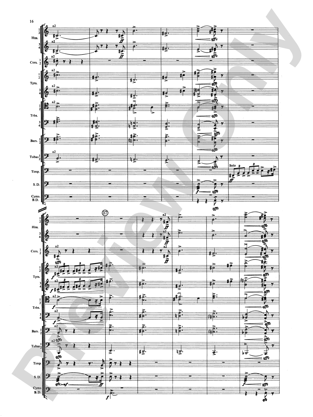 Symphony for Brass and Percussion: Concert Band Conductor Score & Parts