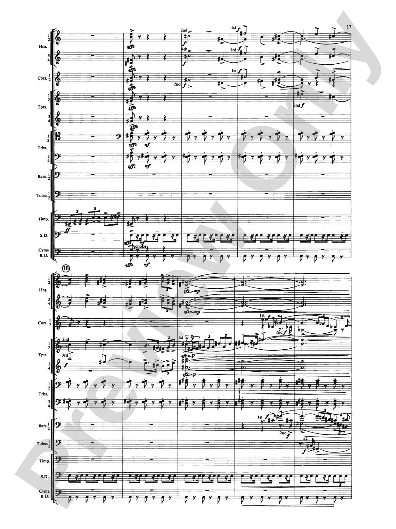 Symphony for Brass and Percussion: Concert Band Conductor Score & Parts