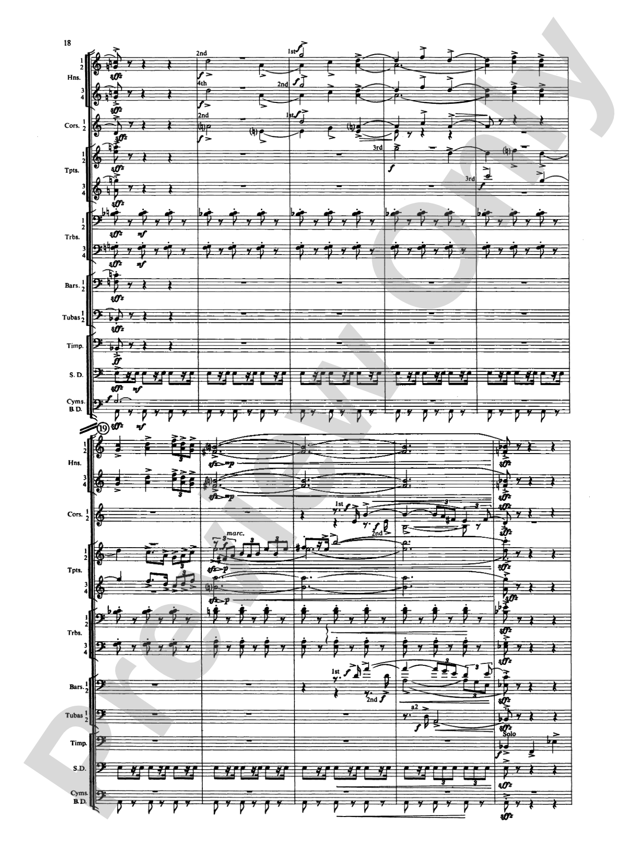 Symphony for Brass and Percussion: Concert Band Conductor Score & Parts