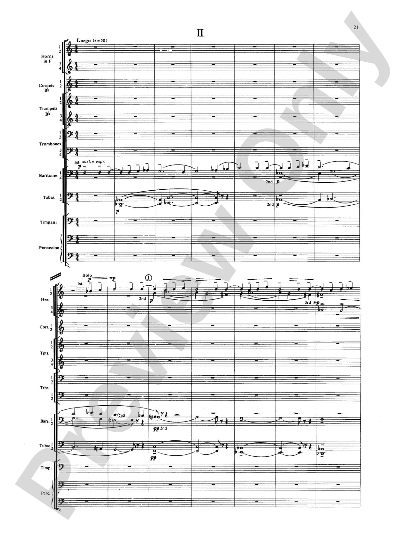 Symphony for Brass and Percussion: Concert Band Conductor Score & Parts
