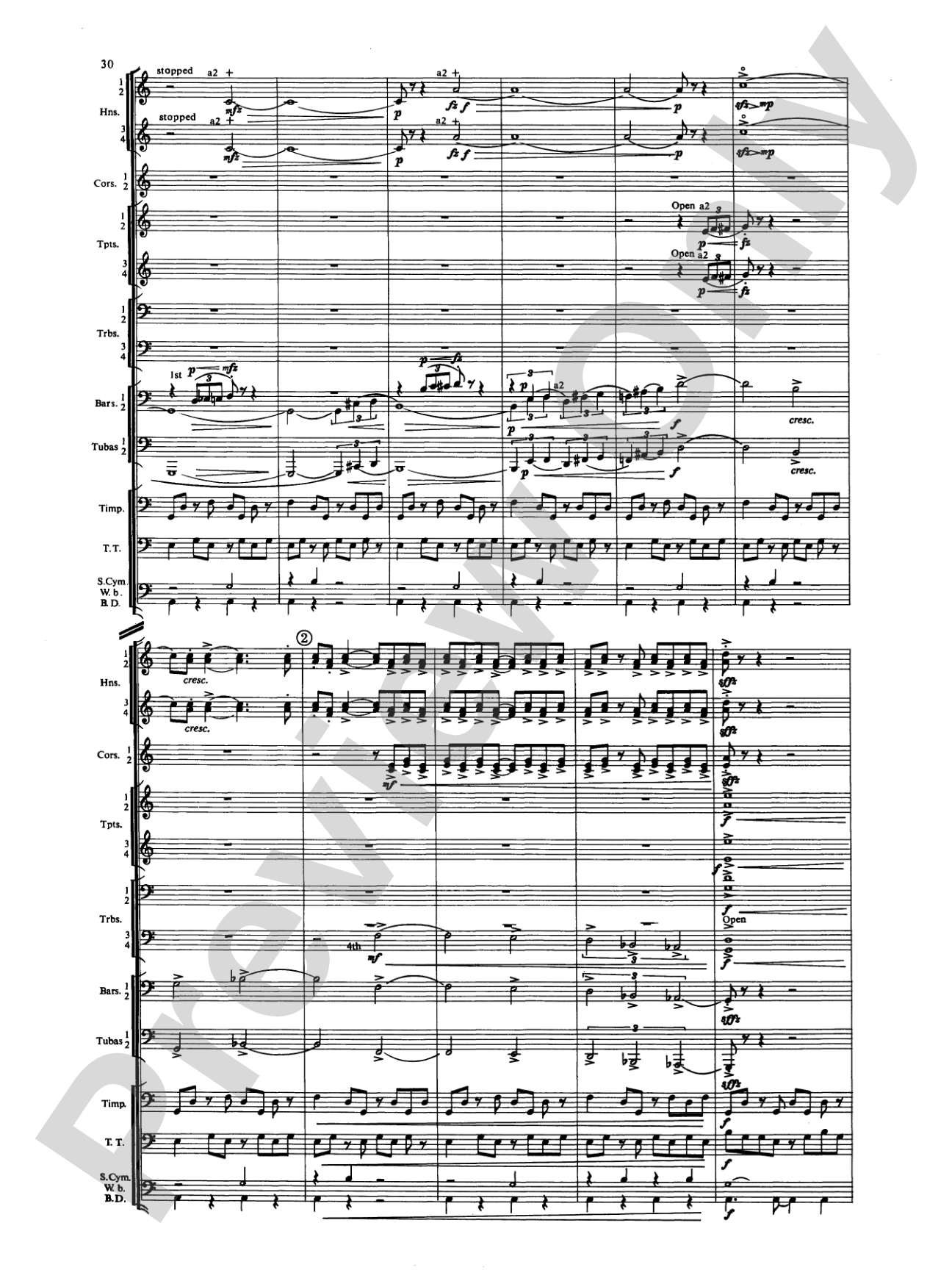 Symphony for Brass and Percussion: Concert Band Conductor Score & Parts