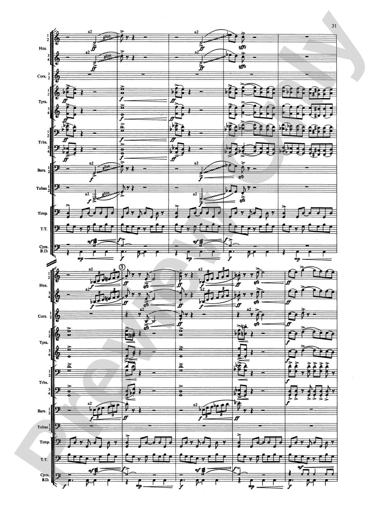 Symphony for Brass and Percussion: Concert Band Conductor Score & Parts