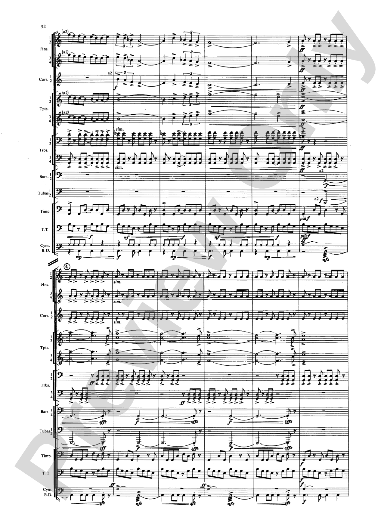Symphony for Brass and Percussion: Concert Band Conductor Score & Parts