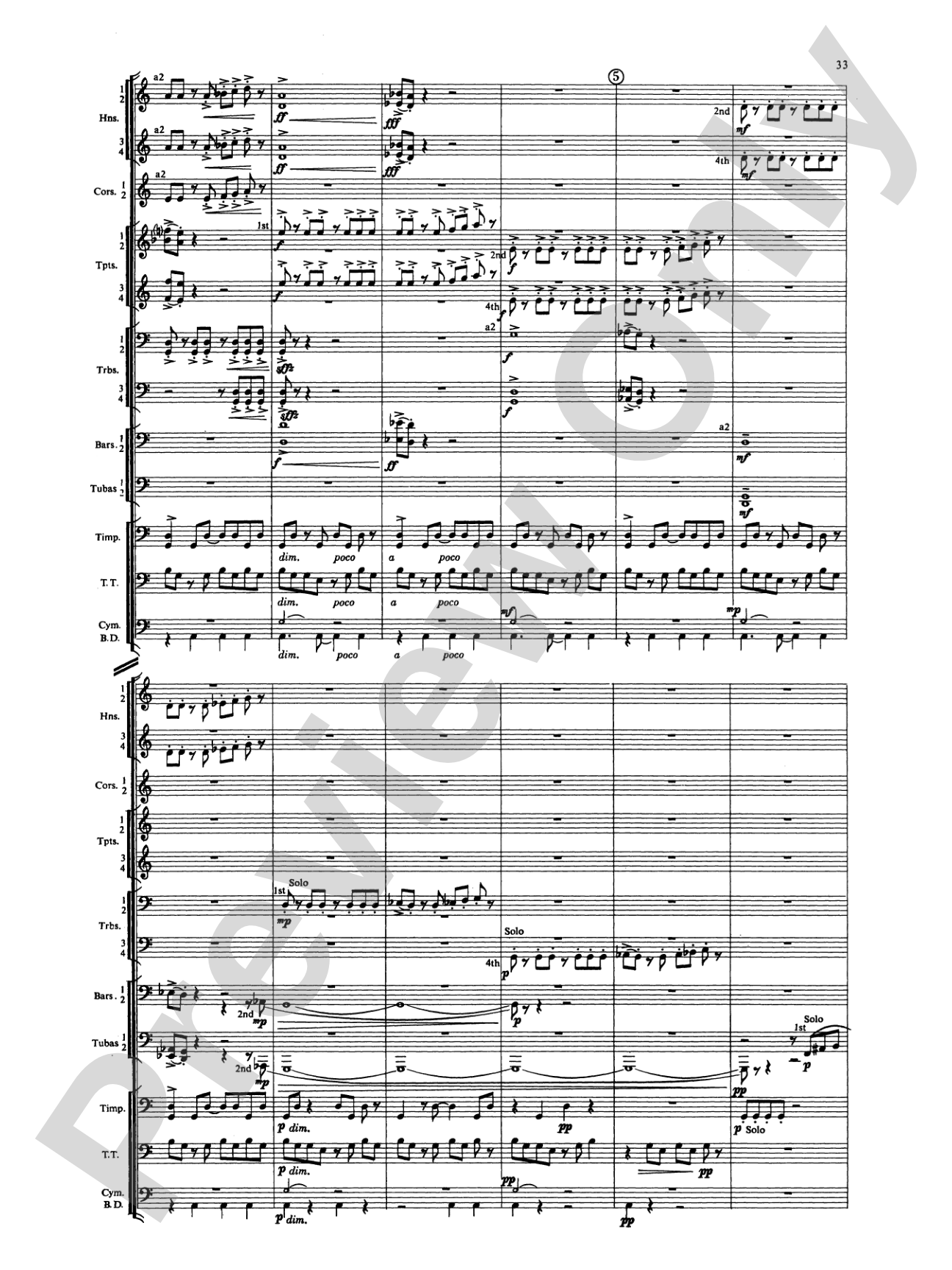Symphony for Brass and Percussion: Concert Band Conductor Score & Parts