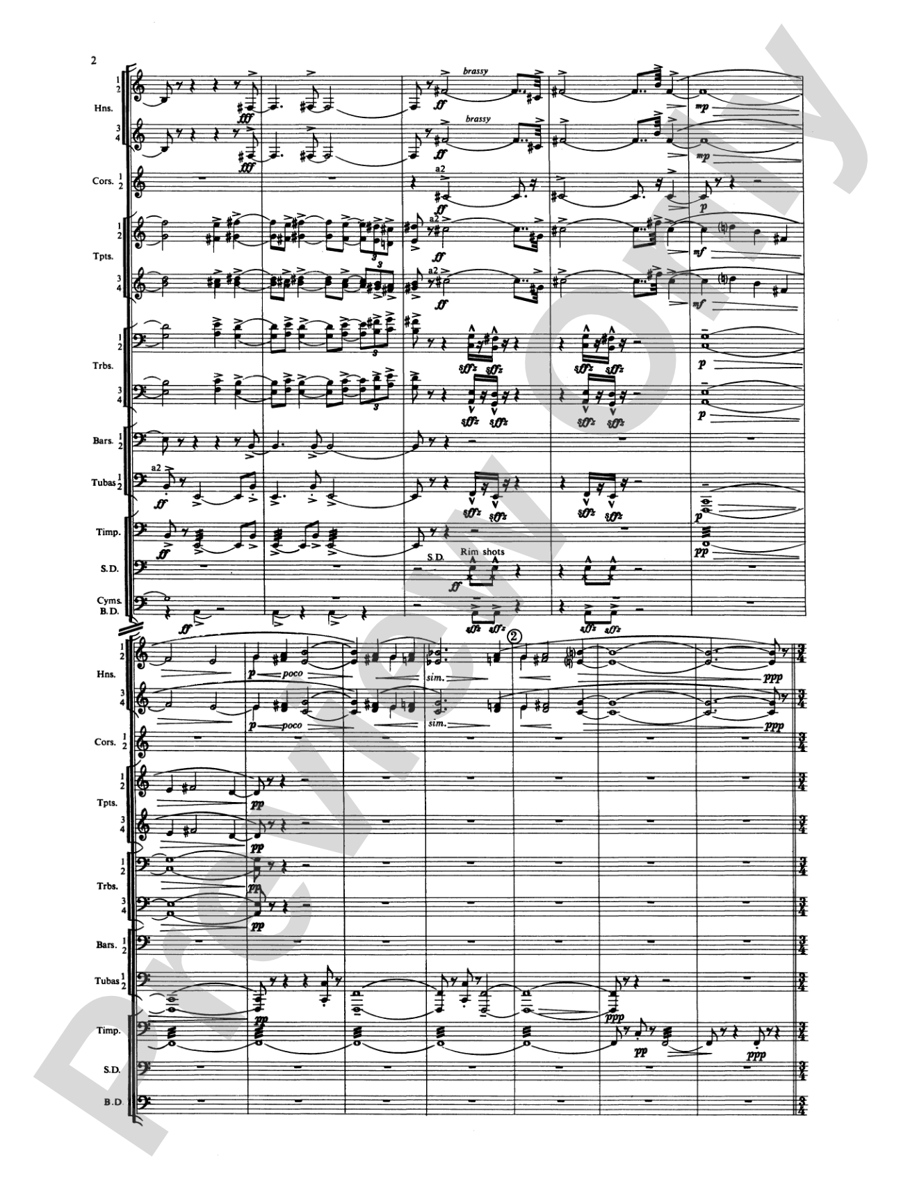 Symphony for Brass and Percussion: Concert Band Conductor Score & Parts