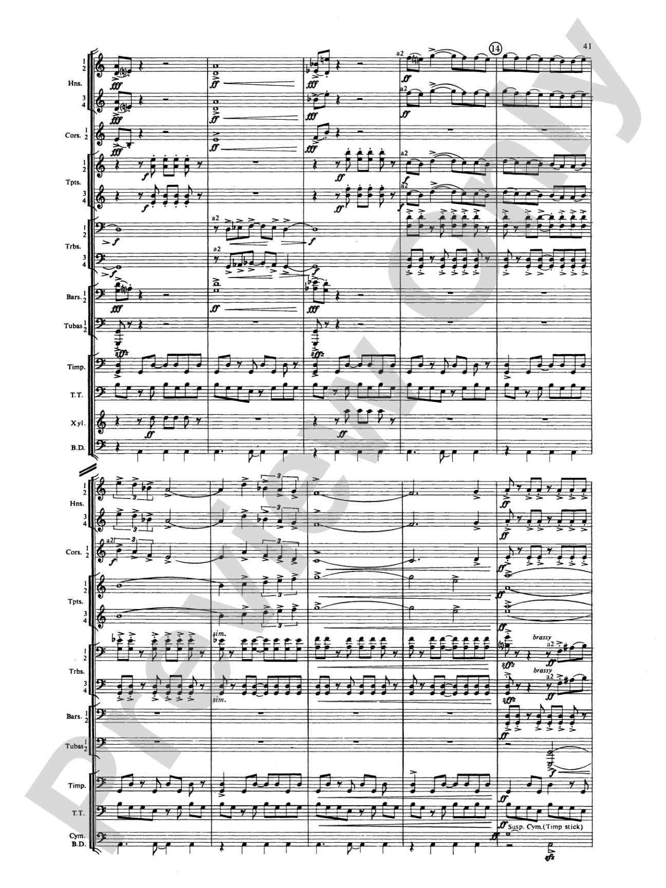 Symphony for Brass and Percussion: Concert Band Conductor Score & Parts
