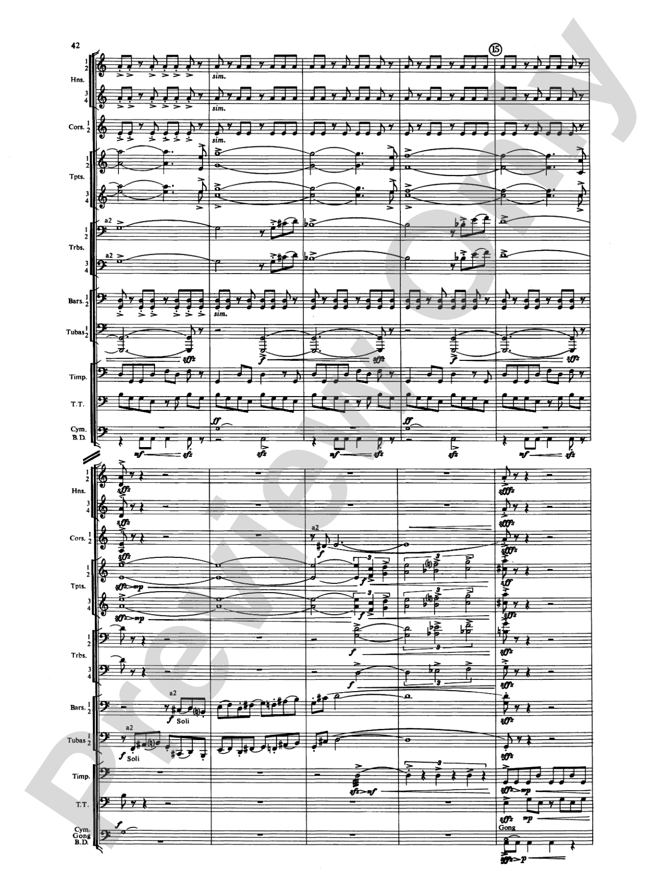 Symphony for Brass and Percussion: Concert Band Conductor Score & Parts