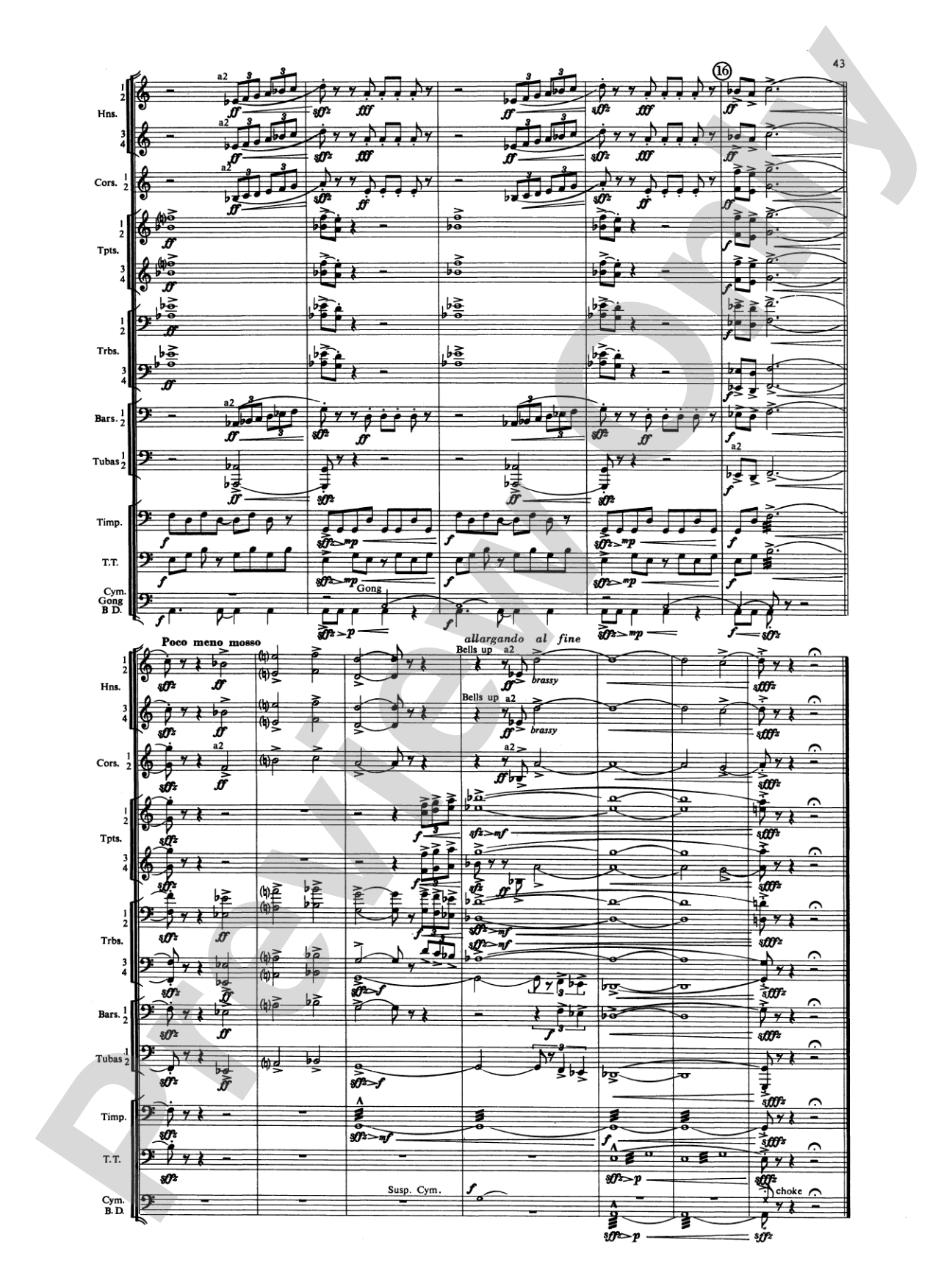 Symphony for Brass and Percussion: Concert Band Conductor Score & Parts