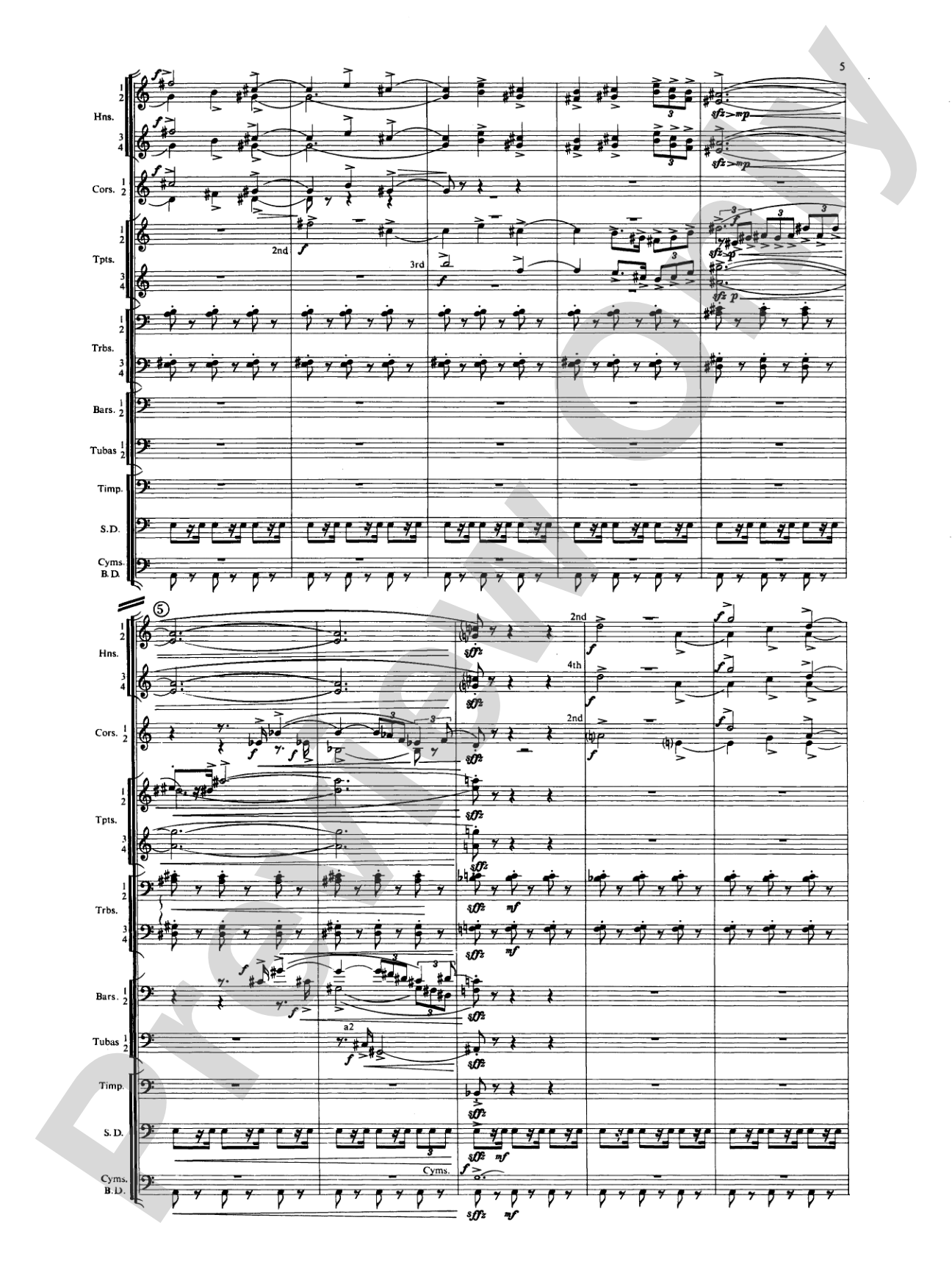 Symphony for Brass and Percussion: Concert Band Conductor Score & Parts