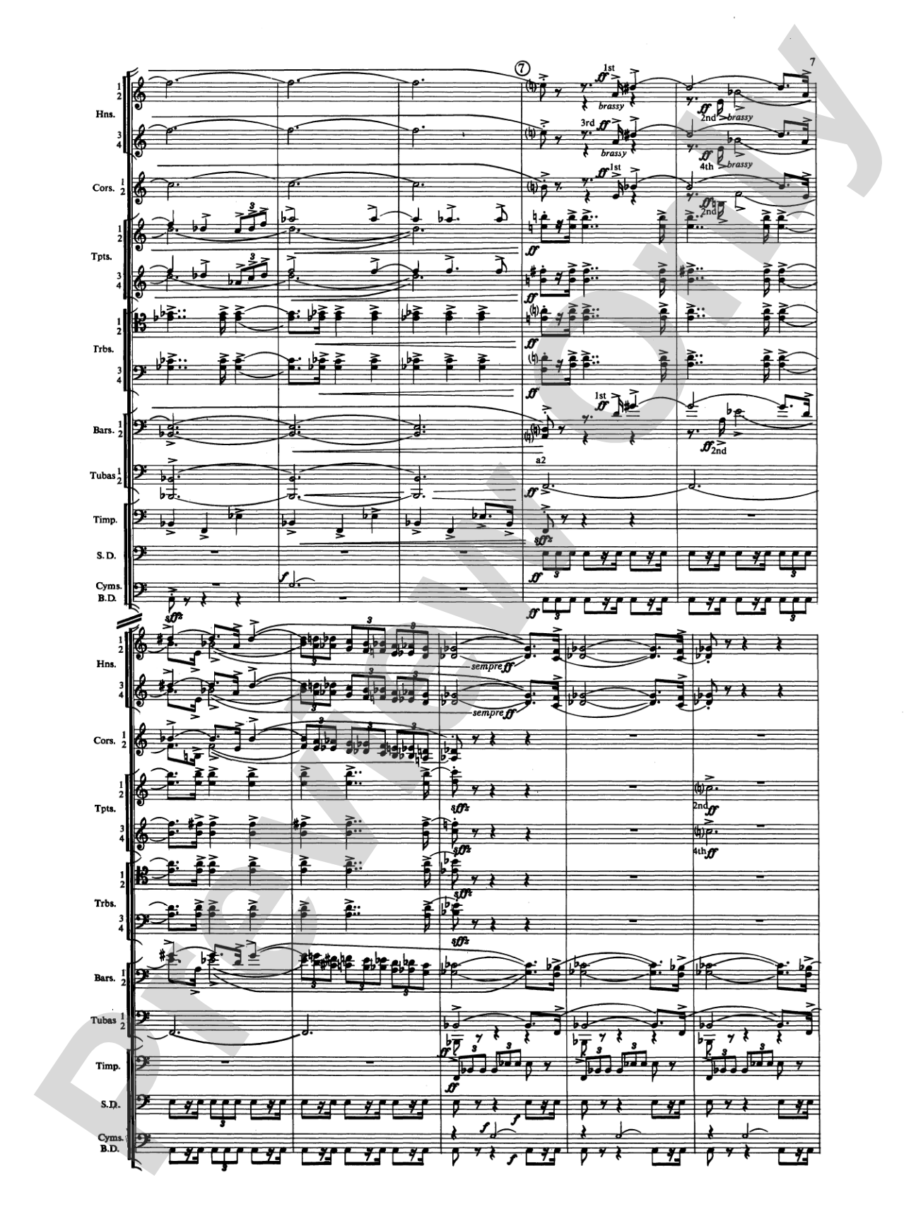 Symphony for Brass and Percussion: Concert Band Conductor Score & Parts