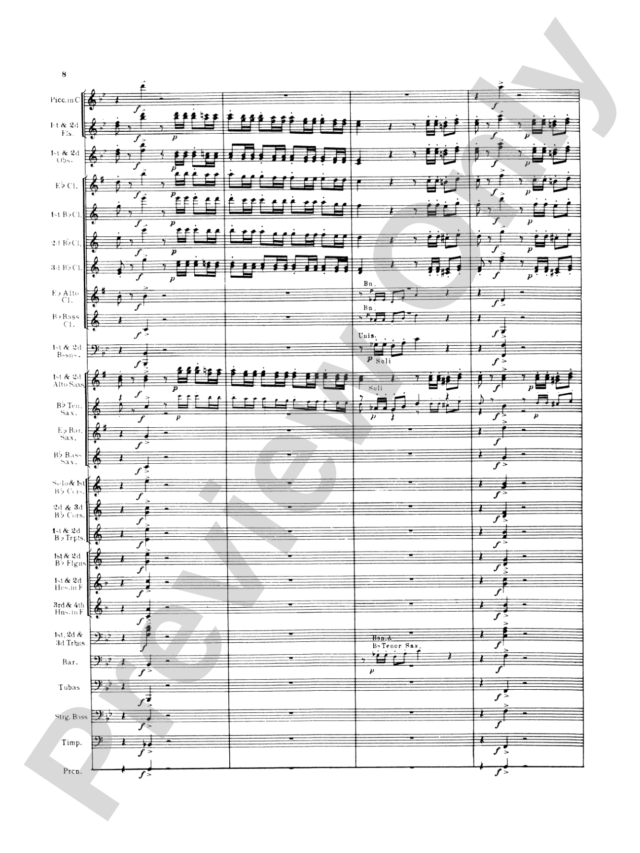 Italian in Algiers: Concert Band Conductor Score & Parts
