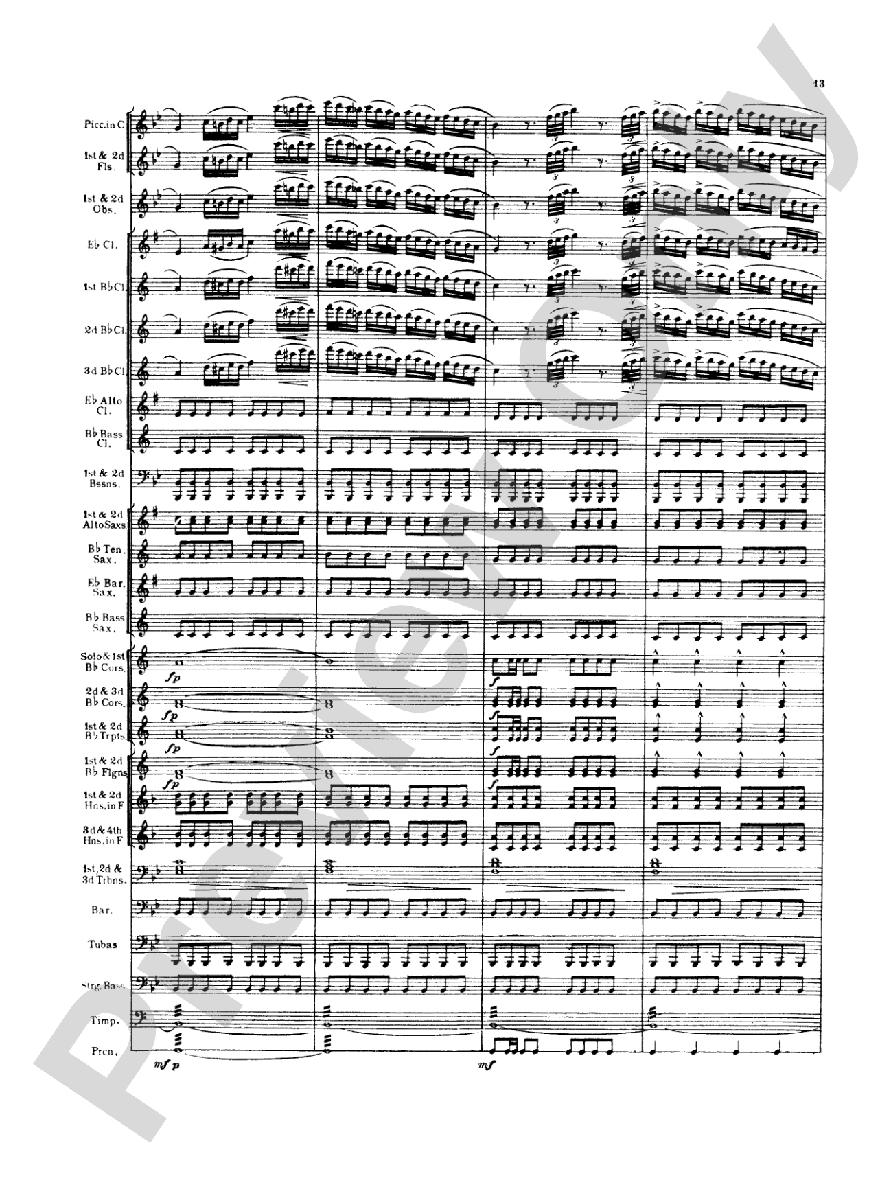 Italian in Algiers: Concert Band Conductor Score & Parts