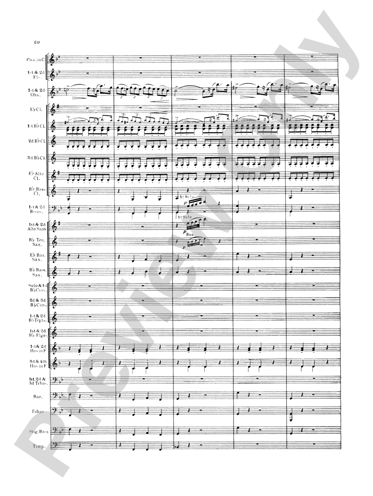 Italian in Algiers: Concert Band Conductor Score & Parts