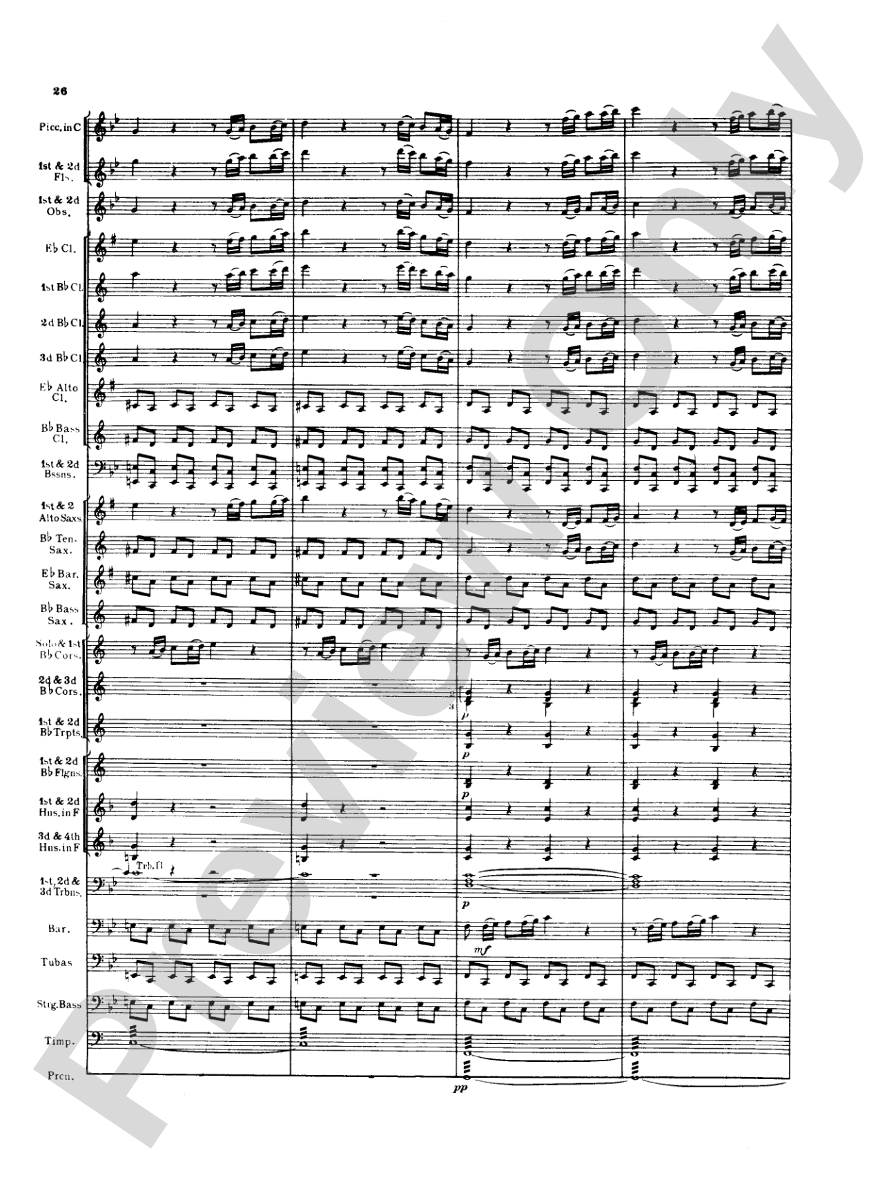 Italian in Algiers: Concert Band Conductor Score & Parts