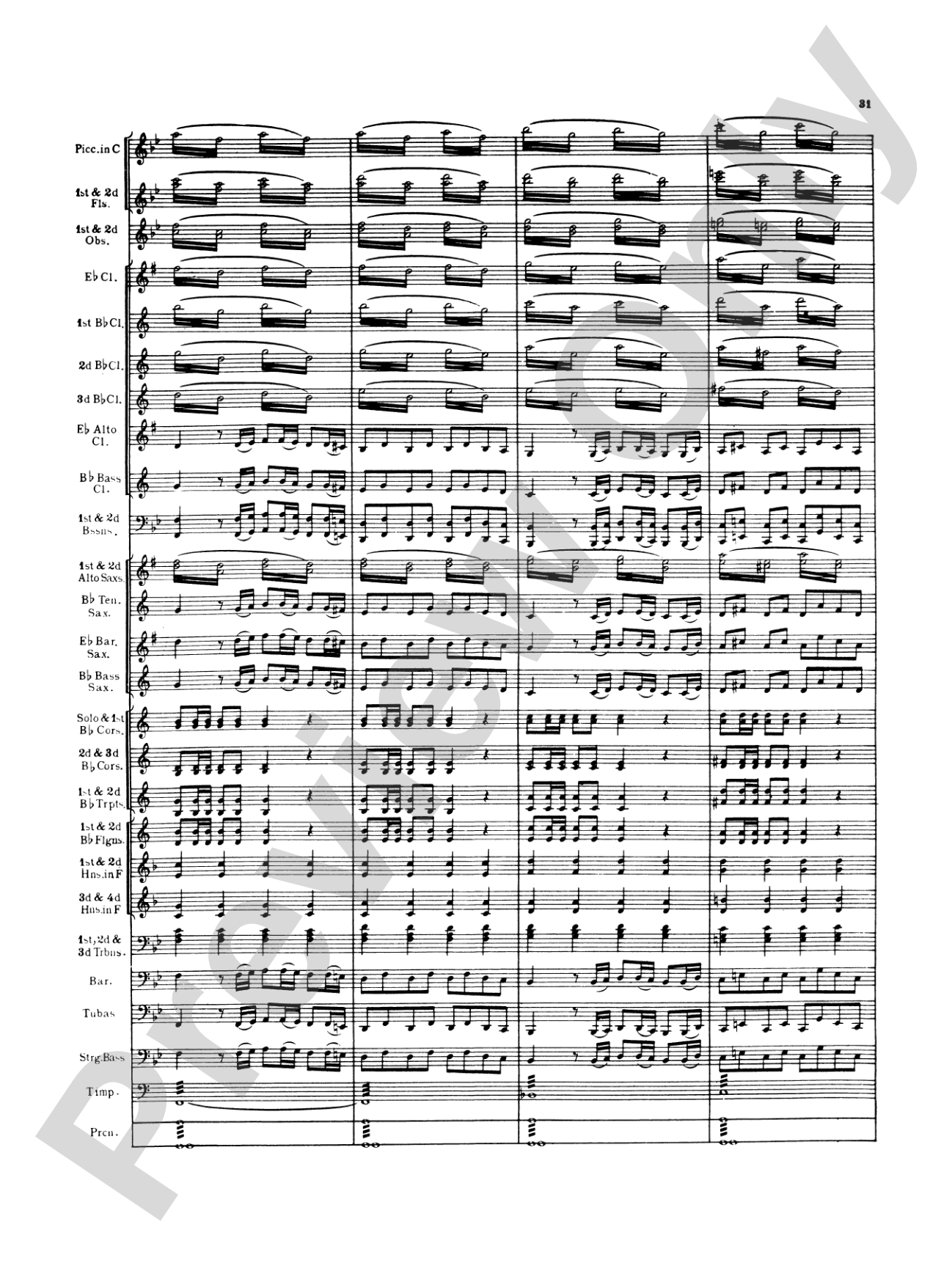 Italian in Algiers: Concert Band Conductor Score & Parts